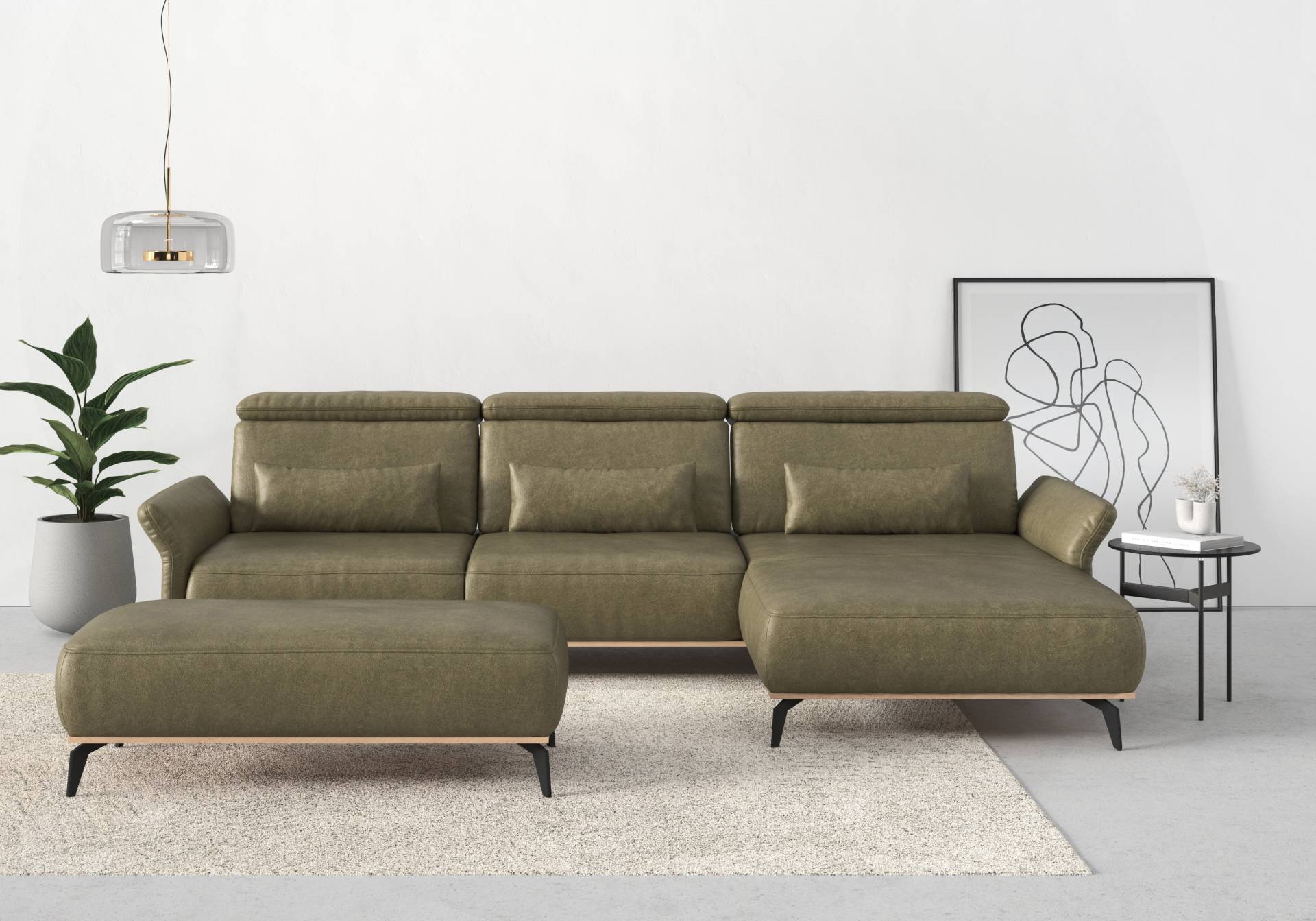Places of Style Ecksofa »Fjord L-Form«, massiv, wahlweise mit Armlehnfunktion, Kopf- Sitztiefenverstellung Places of Style Ecksofa »Fjord L-Form«, massiv, wahlweise mit Armlehnfunktion, Kopf- Sitztiefenverstellung von PLACES OF STYLE