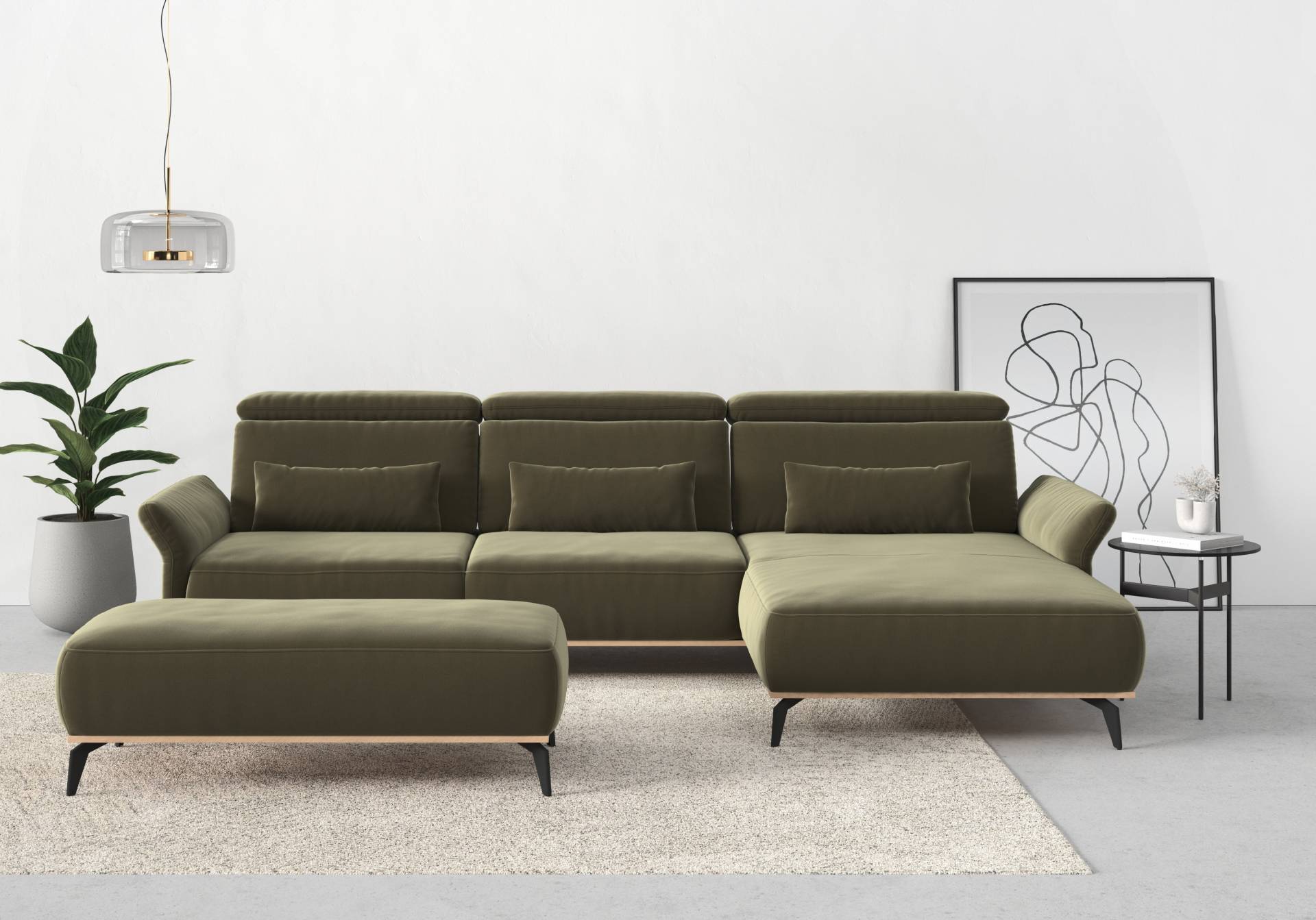 Places of Style Ecksofa »Fjord L-Form«, massiv, wahlweise mit Armlehnfunktion, Kopf- Sitztiefenverstellung Places of Style Ecksofa »Fjord L-Form«, massiv, wahlweise mit Armlehnfunktion, Kopf- Sitztiefenverstellung von PLACES OF STYLE