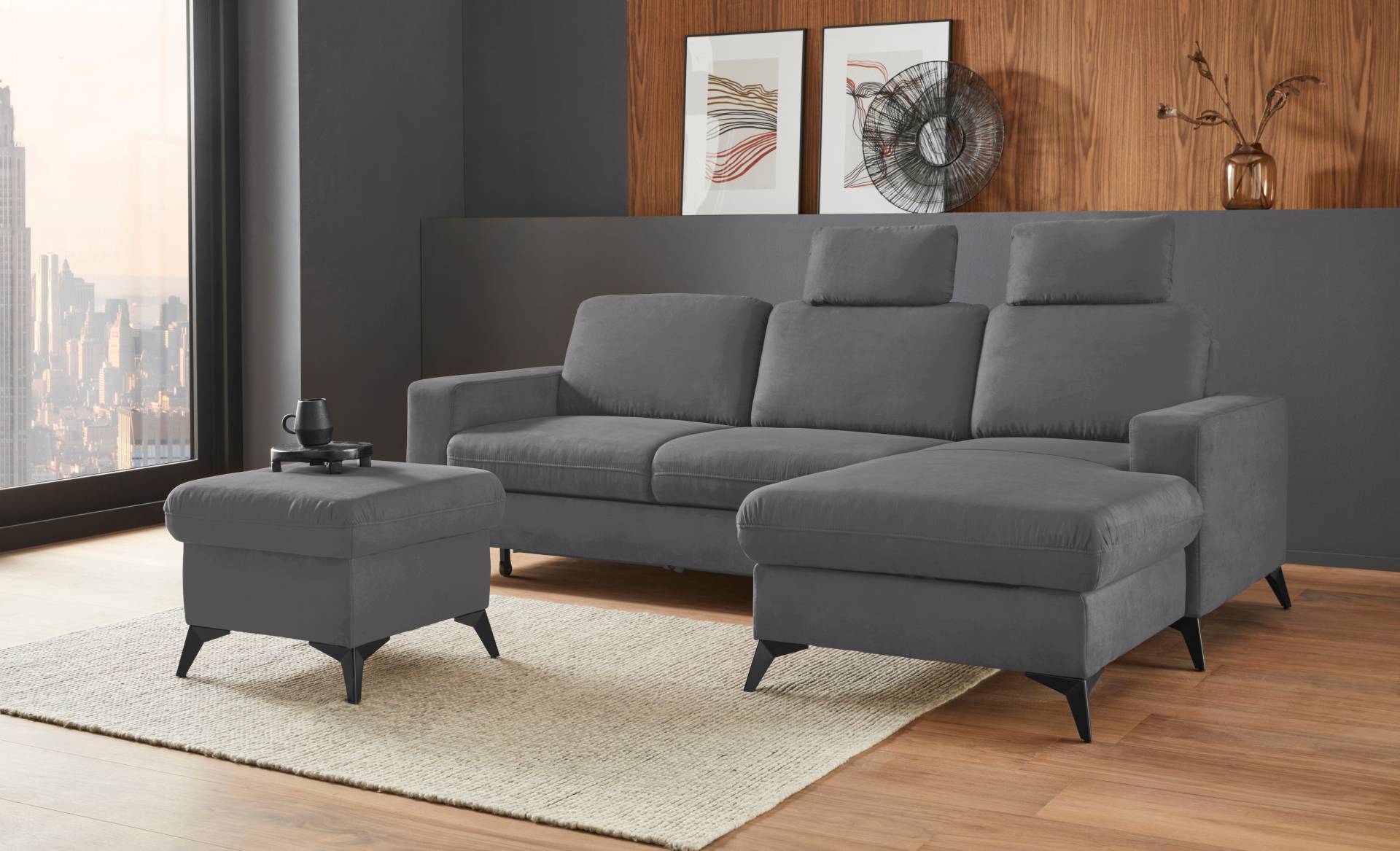 Places of Style Ecksofa »Lolland L-Form«, Wahlweise mit Bettfunktion und Bettkasten, Federkern Places of Style Ecksofa »Lolland L-Form«, Wahlweise mit Bettfunktion und Bettkasten, Federkern von PLACES OF STYLE
