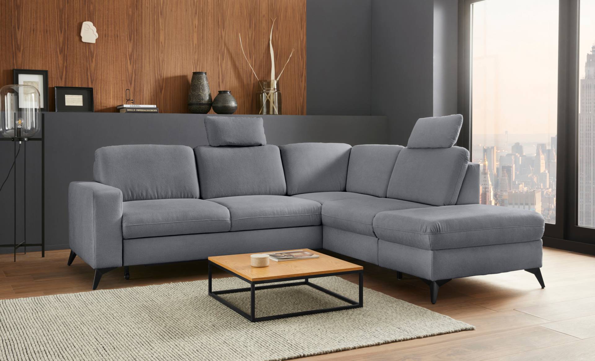 Places of Style Ecksofa »Lolland L-Form«, Wahlweise mit Bettfunktion und Stauraum, auch mit abwischbarem Bezug Places of Style Ecksofa »Lolland L-Form«, Wahlweise mit Bettfunktion und Stauraum, auch mit abwischbarem Bezug von PLACES OF STYLE