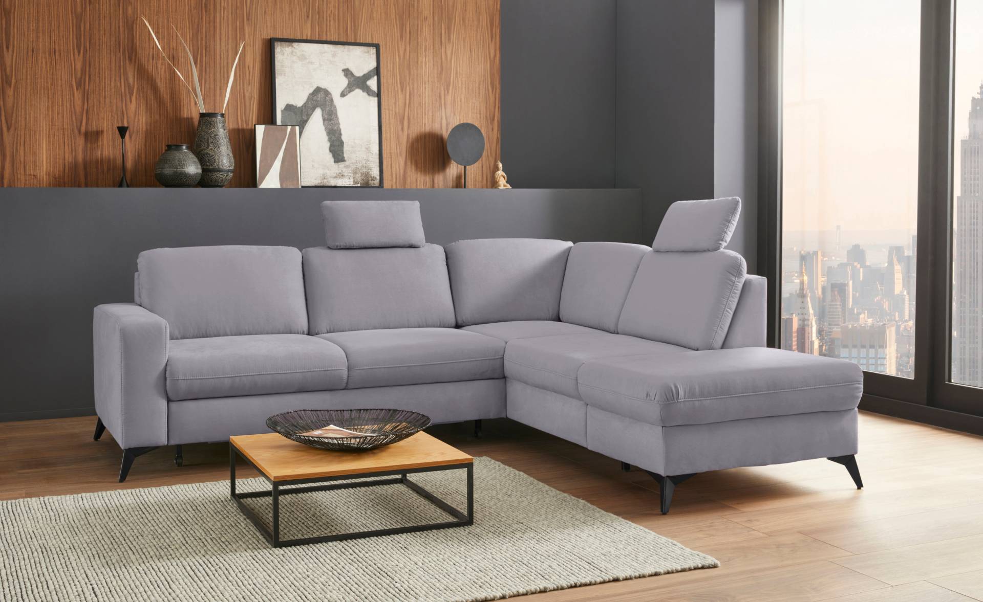 Places of Style Ecksofa »Lolland L-Form«, Wahlweise mit Bettfunktion und Stauraum, auch mit abwischbarem Bezug Places of Style Ecksofa »Lolland L-Form«, Wahlweise mit Bettfunktion und Stauraum, auch mit abwischbarem Bezug von PLACES OF STYLE