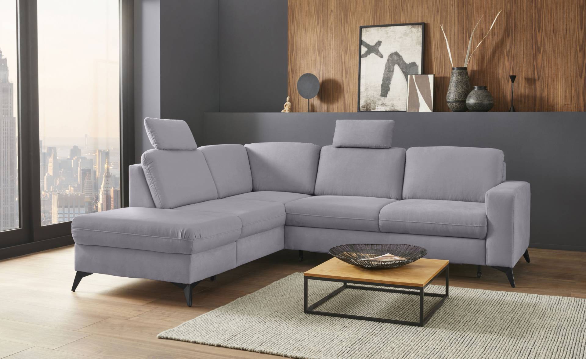 Places of Style Ecksofa »Lolland L-Form«, Wahlweise mit Bettfunktion und Stauraum, auch mit abwischbarem Bezug Places of Style Ecksofa »Lolland L-Form«, Wahlweise mit Bettfunktion und Stauraum, auch mit abwischbarem Bezug von PLACES OF STYLE
