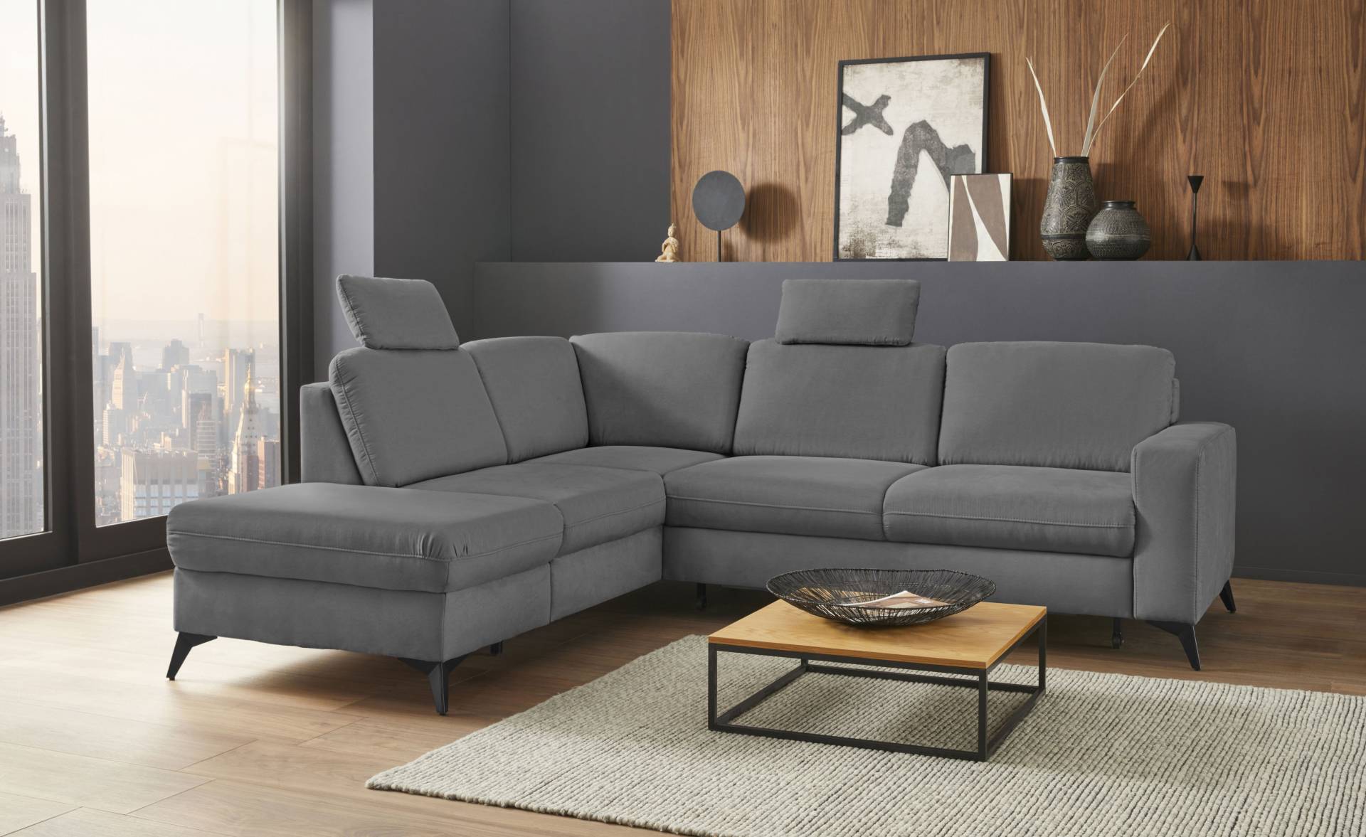 Places of Style Ecksofa »Lolland L-Form«, Wahlweise mit Bettfunktion und Stauraum, auch mit abwischbarem Bezug Places of Style Ecksofa »Lolland L-Form«, Wahlweise mit Bettfunktion und Stauraum, auch mit abwischbarem Bezug von PLACES OF STYLE