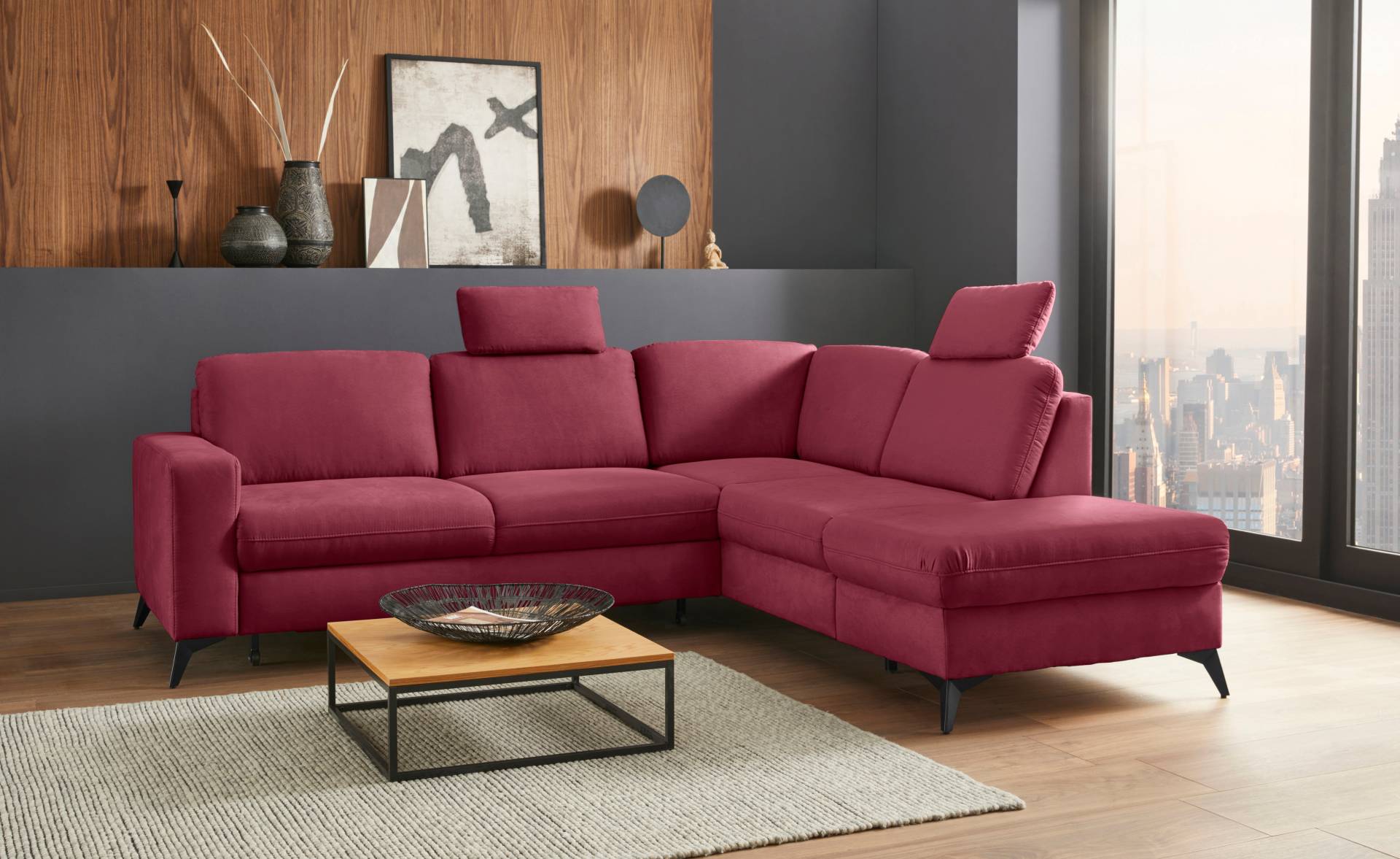 Places of Style Ecksofa »Lolland L-Form«, Wahlweise mit Bettfunktion und Stauraum, auch mit abwischbarem Bezug Places of Style Ecksofa »Lolland L-Form«, Wahlweise mit Bettfunktion und Stauraum, auch mit abwischbarem Bezug von PLACES OF STYLE