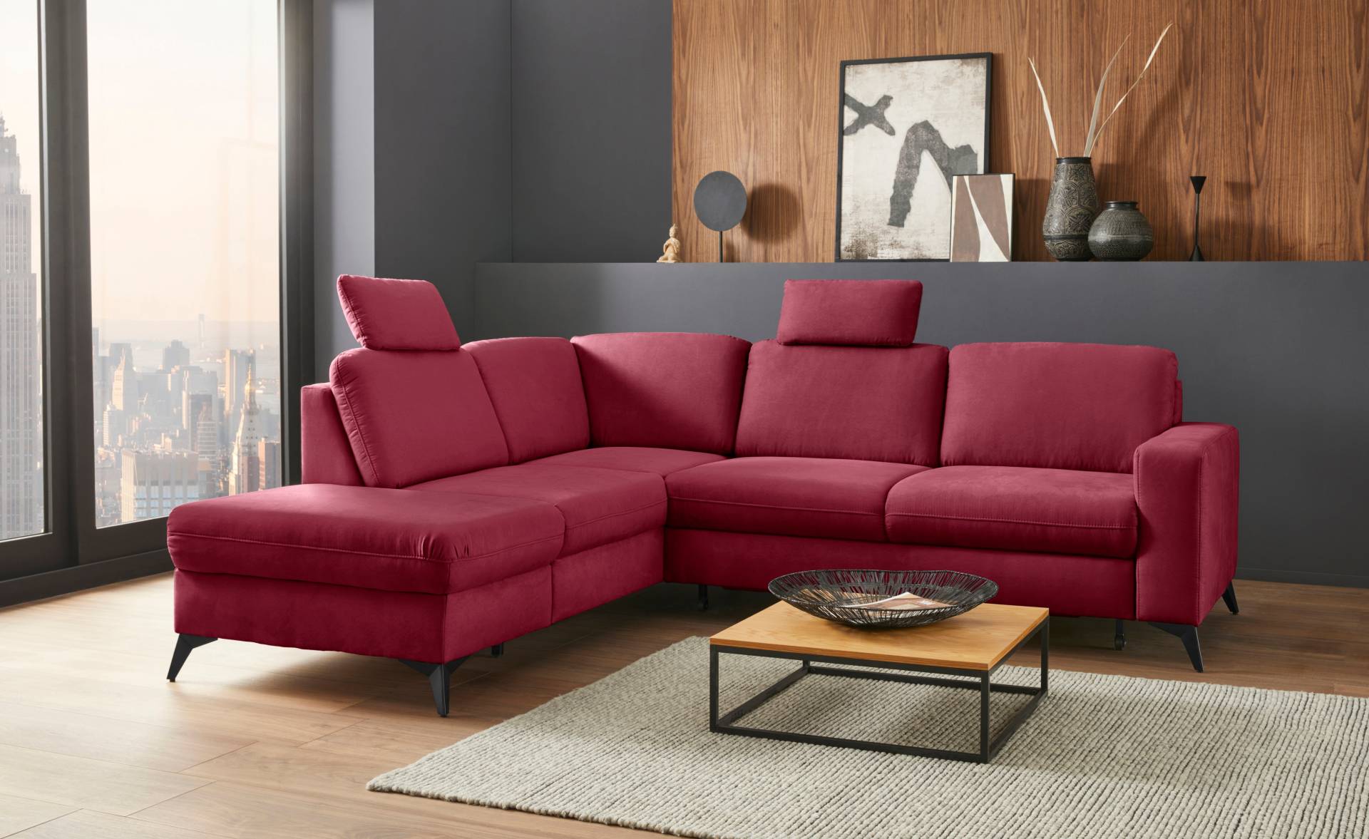 Places of Style Ecksofa »Lolland L-Form«, Wahlweise mit Bettfunktion und Stauraum, auch mit abwischbarem Bezug Places of Style Ecksofa »Lolland L-Form«, Wahlweise mit Bettfunktion und Stauraum, auch mit abwischbarem Bezug von PLACES OF STYLE