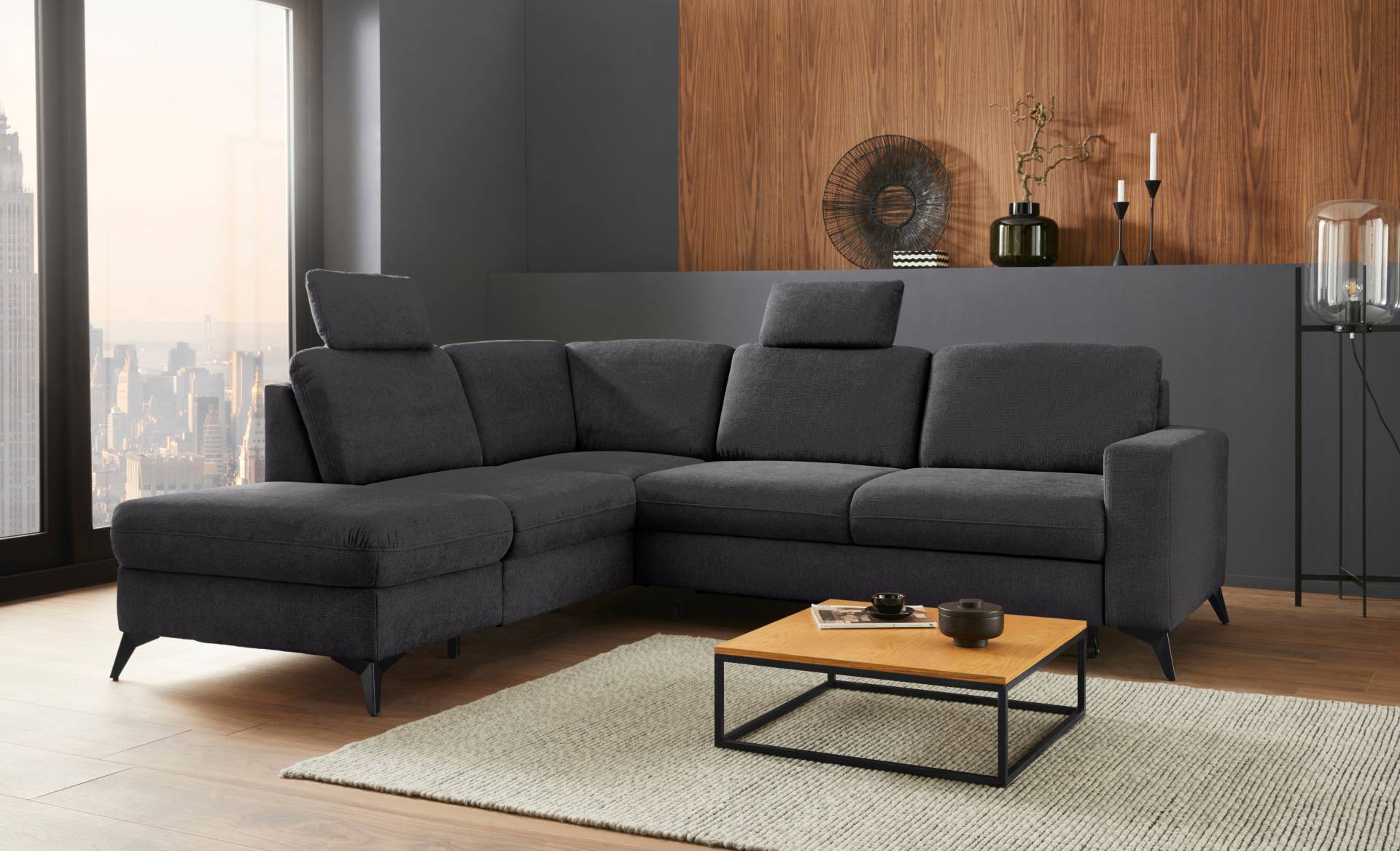 Places of Style Ecksofa »Lolland L-Form«, Wahlweise mit Bettfunktion und Stauraum, auch mit abwischbarem Bezug Places of Style Ecksofa »Lolland L-Form«, Wahlweise mit Bettfunktion und Stauraum, auch mit abwischbarem Bezug von PLACES OF STYLE