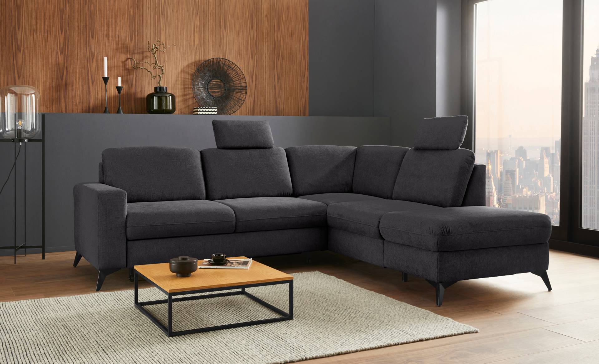 Places of Style Ecksofa »Lolland L-Form«, Wahlweise mit Bettfunktion und Stauraum, auch mit abwischbarem Bezug Places of Style Ecksofa »Lolland L-Form«, Wahlweise mit Bettfunktion und Stauraum, auch mit abwischbarem Bezug von PLACES OF STYLE