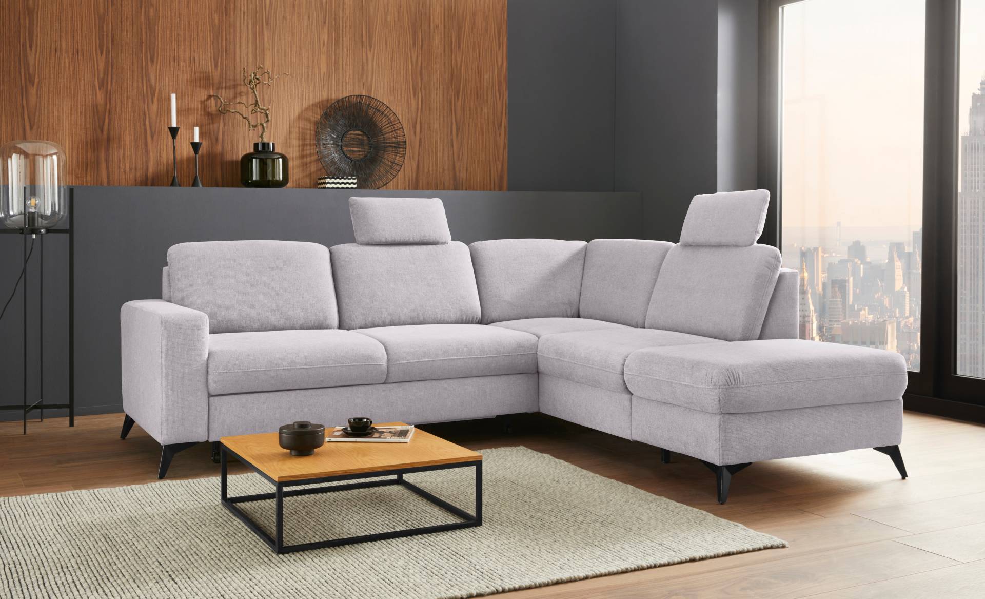 Places of Style Ecksofa »Lolland L-Form«, Wahlweise mit Bettfunktion und Stauraum, auch mit abwischbarem Bezug Places of Style Ecksofa »Lolland L-Form«, Wahlweise mit Bettfunktion und Stauraum, auch mit abwischbarem Bezug von PLACES OF STYLE