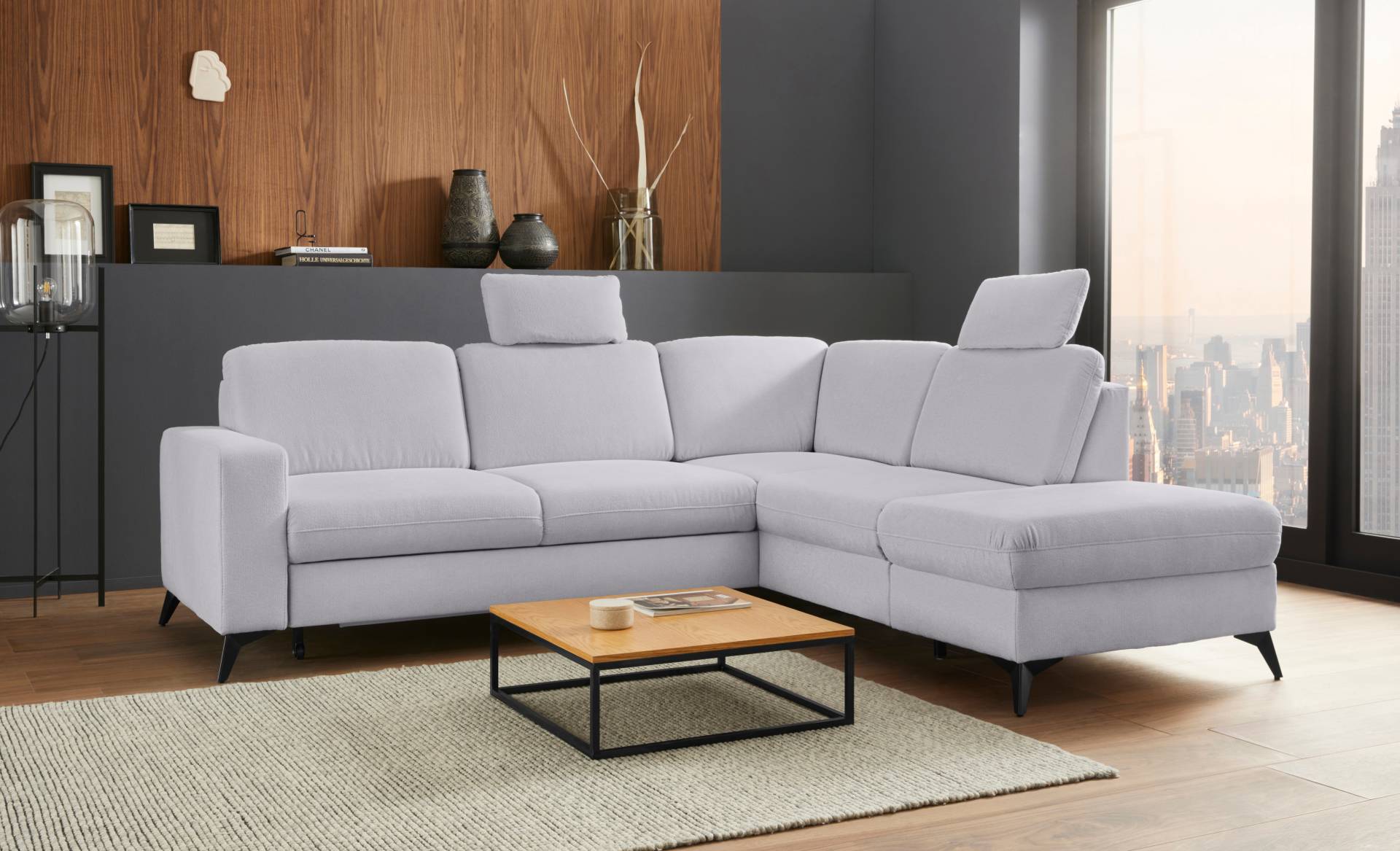 Places of Style Ecksofa »Lolland L-Form«, Wahlweise mit Bettfunktion und Stauraum, auch mit abwischbarem Bezug Places of Style Ecksofa »Lolland L-Form«, Wahlweise mit Bettfunktion und Stauraum, auch mit abwischbarem Bezug von PLACES OF STYLE