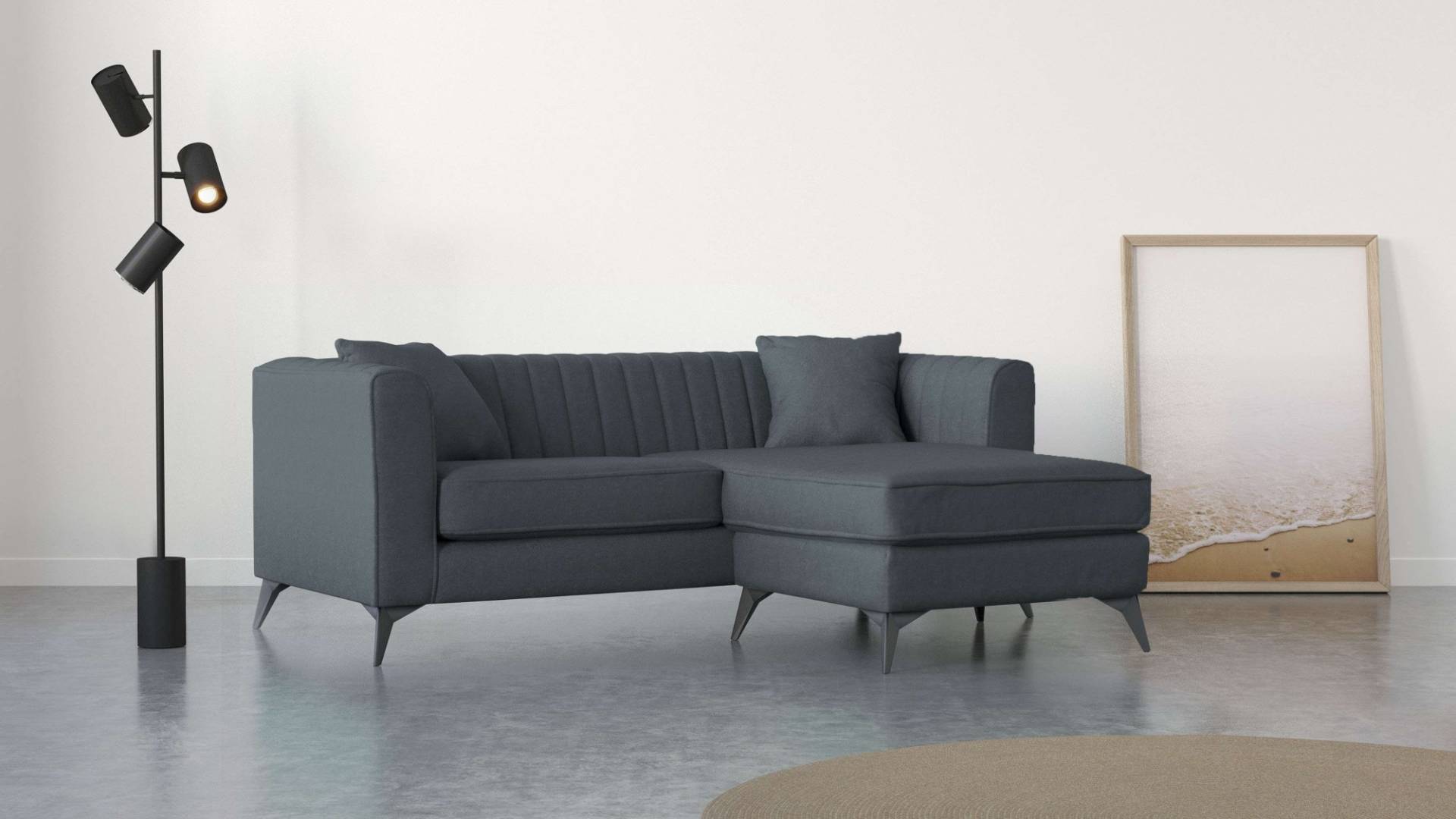 Places of Style Ecksofa »MATTHEW L-Form ideal für kleine Räume, Masse B/T/H: 201/162/74 cm«, elegantes Designsofa, feine Steppung im Rücken, incl. Zierkissen Places of Style Ecksofa »MATTHEW L-Form ideal für kleine Räume, Masse B/T/H: 201/162/74 cm«, elegantes Designsofa, feine Steppung im Rücken, incl. Zierkissen von PLACES OF STYLE