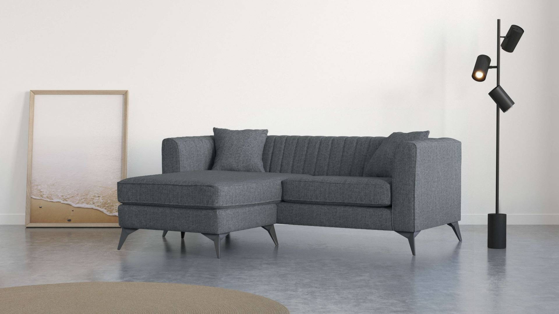 Places of Style Ecksofa »MATTHEW L-Form ideal für kleine Räume, Masse B/T/H: 201/162/74 cm«, elegantes Designsofa, feine Steppung im Rücken, incl. Zierkissen Places of Style Ecksofa »MATTHEW L-Form ideal für kleine Räume, Masse B/T/H: 201/162/74 cm«, elegantes Designsofa, feine Steppung im Rücken, incl. Zierkissen von PLACES OF STYLE
