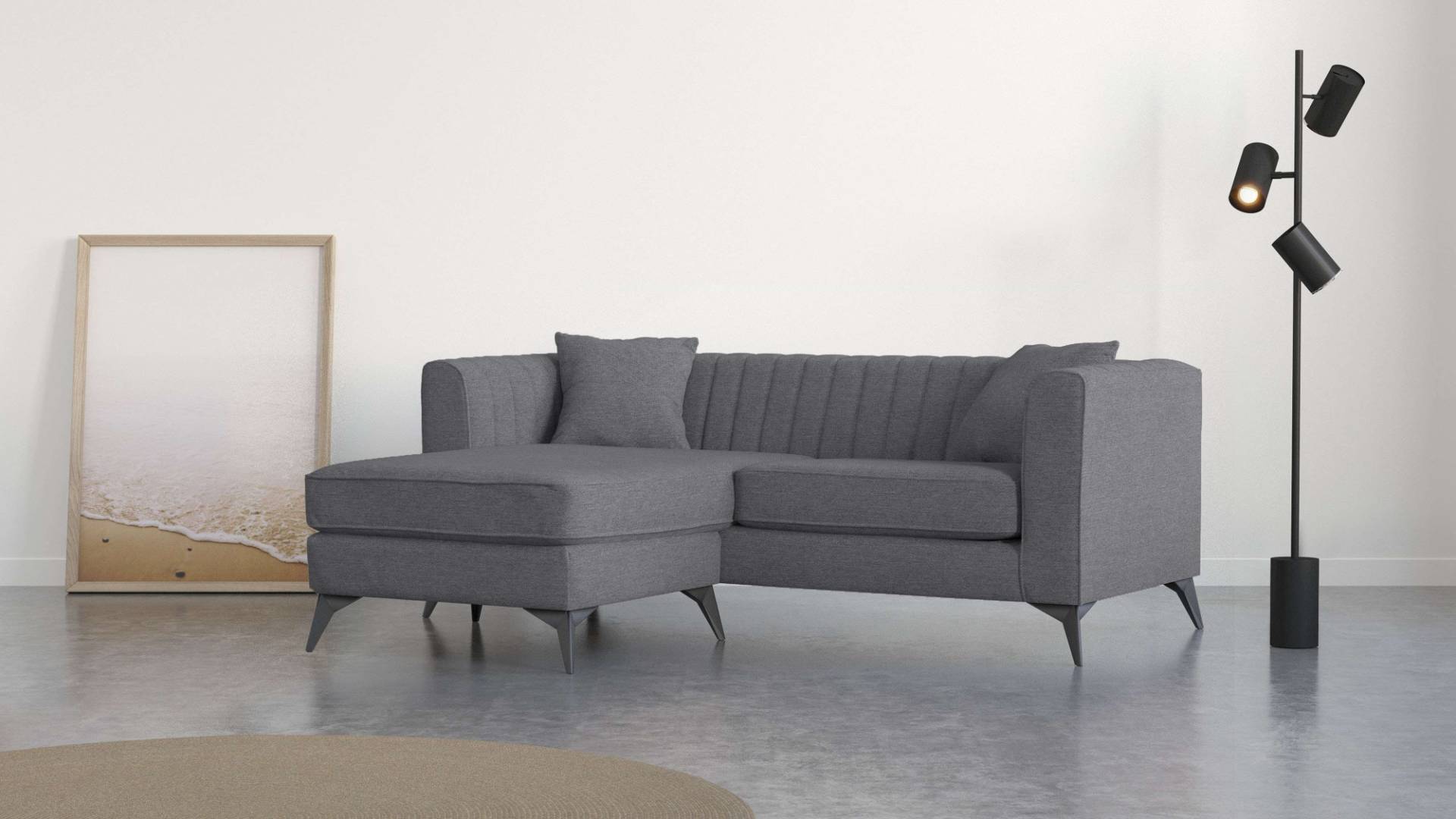 Places of Style Ecksofa »MATTHEW L-Form ideal für kleine Räume, Masse B/T/H: 201/162/74 cm«, elegantes Designsofa, feine Steppung im Rücken, incl. Zierkissen Places of Style Ecksofa »MATTHEW L-Form ideal für kleine Räume, Masse B/T/H: 201/162/74 cm«, elegantes Designsofa, feine Steppung im Rücken, incl. Zierkissen von PLACES OF STYLE