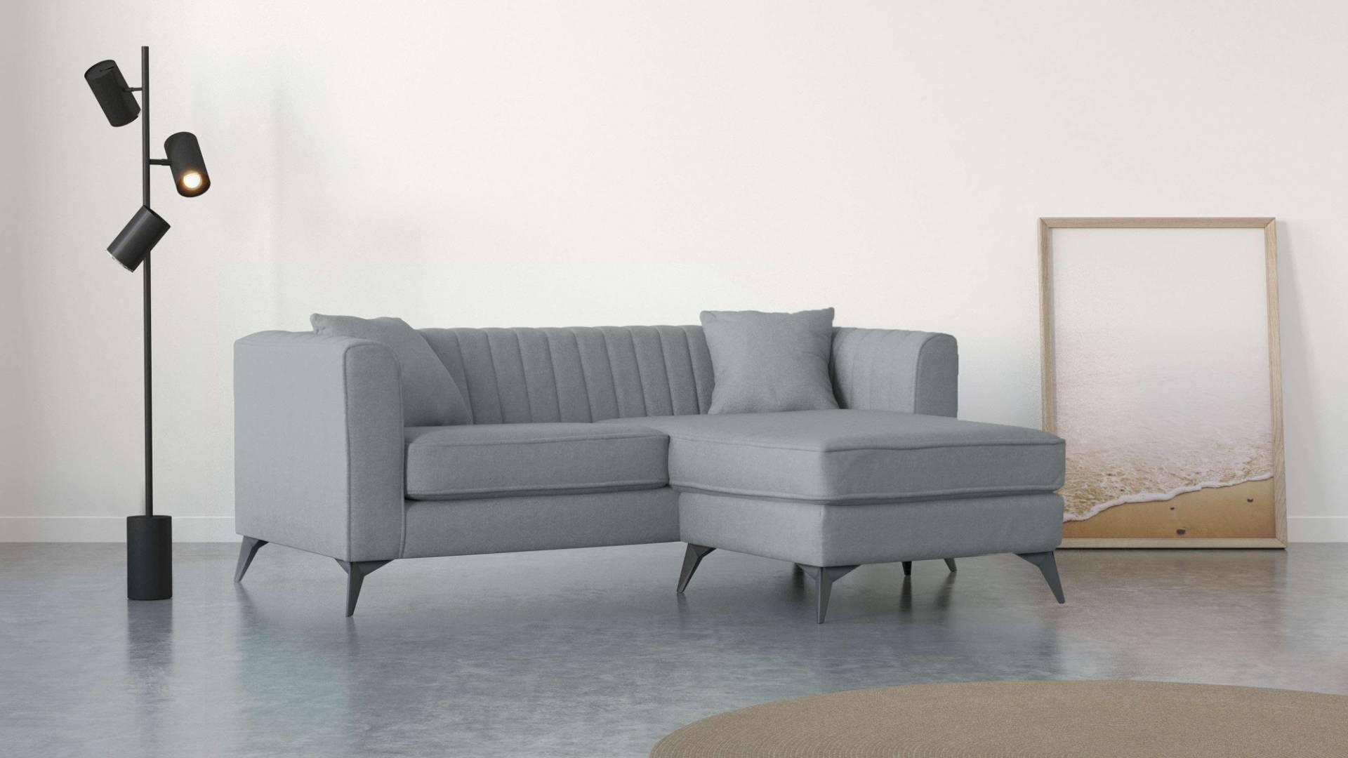 Places of Style Ecksofa »MATTHEW L-Form ideal für kleine Räume, Masse B/T/H: 201/162/74 cm«, elegantes Designsofa, feine Steppung im Rücken, incl. Zierkissen Places of Style Ecksofa »MATTHEW L-Form ideal für kleine Räume, Masse B/T/H: 201/162/74 cm«, elegantes Designsofa, feine Steppung im Rücken, incl. Zierkissen von PLACES OF STYLE