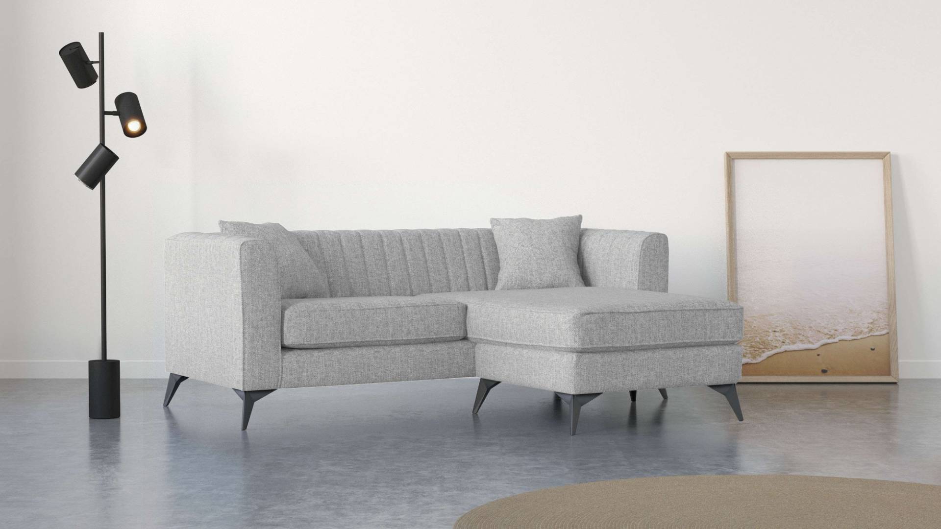 Places of Style Ecksofa »MATTHEW L-Form ideal für kleine Räume, Masse B/T/H: 201/162/74 cm«, elegantes Designsofa, feine Steppung im Rücken, incl. Zierkissen Places of Style Ecksofa »MATTHEW L-Form ideal für kleine Räume, Masse B/T/H: 201/162/74 cm«, elegantes Designsofa, feine Steppung im Rücken, incl. Zierkissen von PLACES OF STYLE