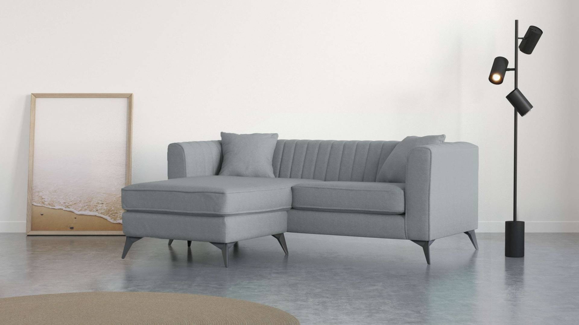 Places of Style Ecksofa »MATTHEW L-Form ideal für kleine Räume, Masse B/T/H: 201/162/74 cm«, elegantes Designsofa, feine Steppung im Rücken, incl. Zierkissen Places of Style Ecksofa »MATTHEW L-Form ideal für kleine Räume, Masse B/T/H: 201/162/74 cm«, elegantes Designsofa, feine Steppung im Rücken, incl. Zierkissen von PLACES OF STYLE