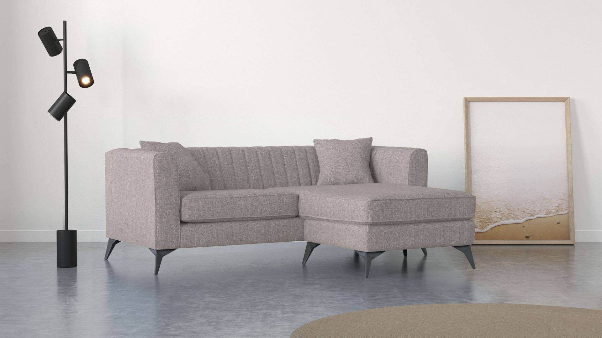 Places of Style Ecksofa »MATTHEW L-Form ideal für kleine Räume, Masse B/T/H: 201/162/74 cm«, elegantes Designsofa, feine Steppung im Rücken, incl. Zierkissen Places of Style Ecksofa »MATTHEW L-Form ideal für kleine Räume, Masse B/T/H: 201/162/74 cm«, elegantes Designsofa, feine Steppung im Rücken, incl. Zierkissen von PLACES OF STYLE