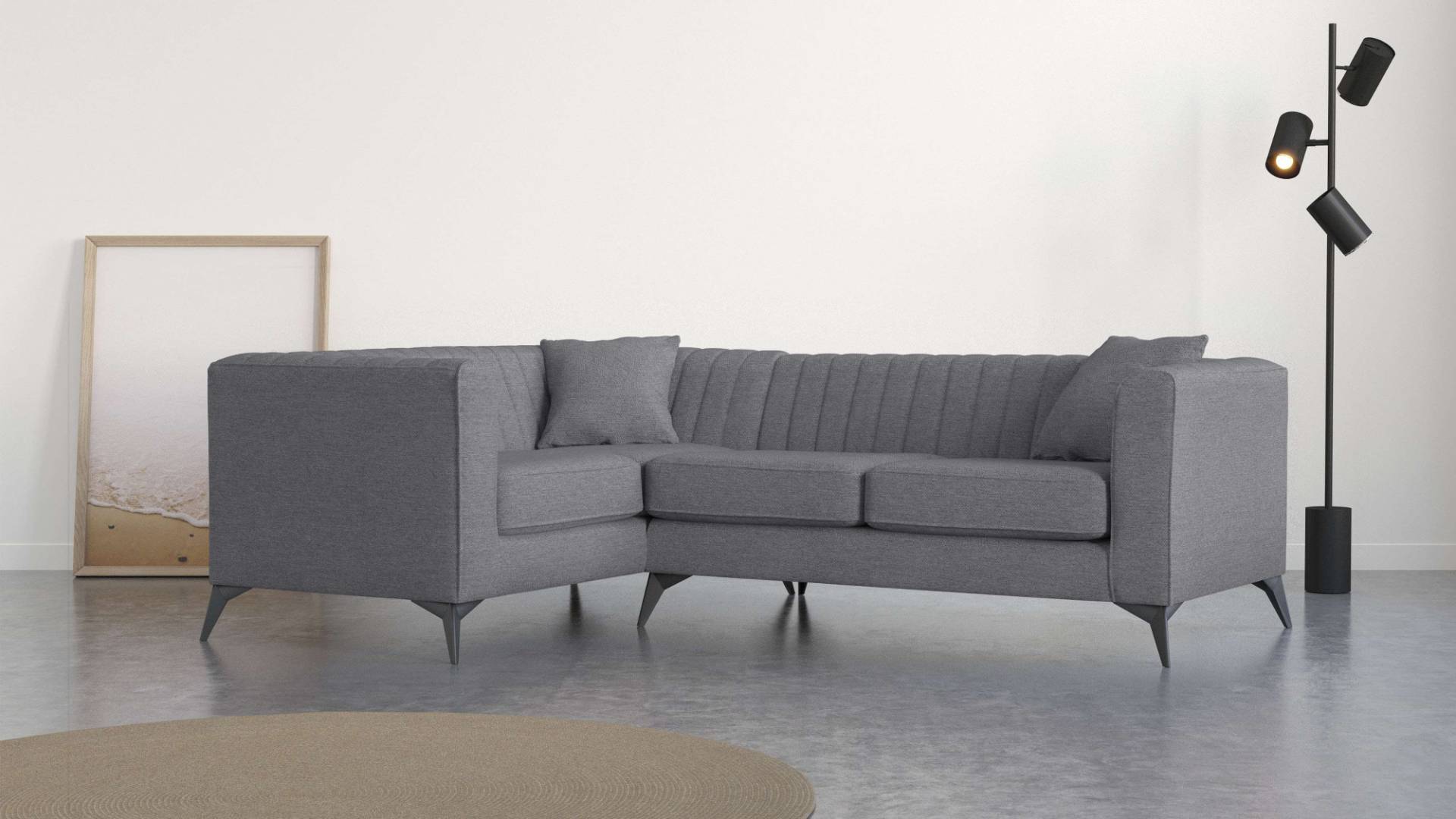 Places of Style Ecksofa »MATTHEW L-Form ideal für kleine Räume, Masse B/T/H: 240/167/74 cm«, elegantes Designsofa, Steppung im Rücken, incl. Zierkissen Places of Style Ecksofa »MATTHEW L-Form ideal für kleine Räume, Masse B/T/H: 240/167/74 cm«, elegantes Designsofa, Steppung im Rücken, incl. Zierkissen von PLACES OF STYLE