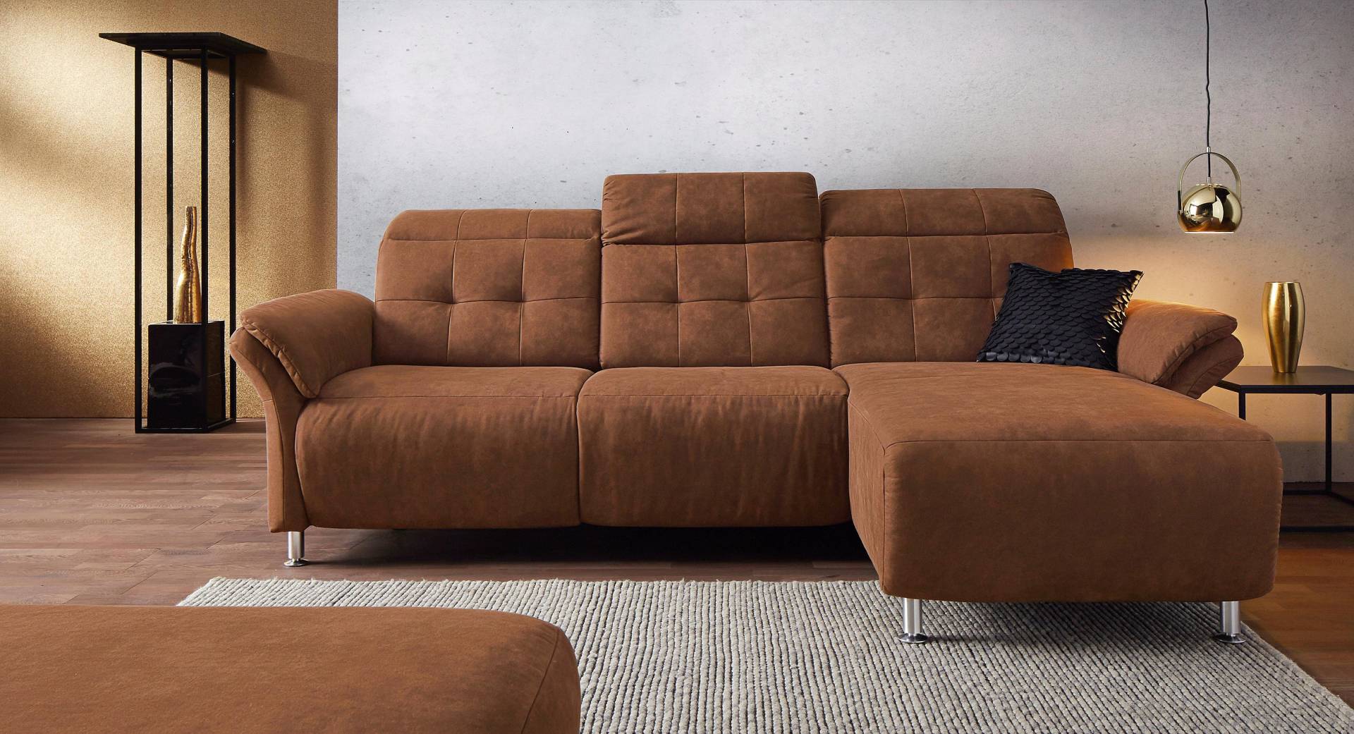 Places of Style Ecksofa »Manhattan L-Form«, 2 Sitze mit elektrischer Relaxfunktion, verstellbare Armlehnen von PLACES OF STYLE