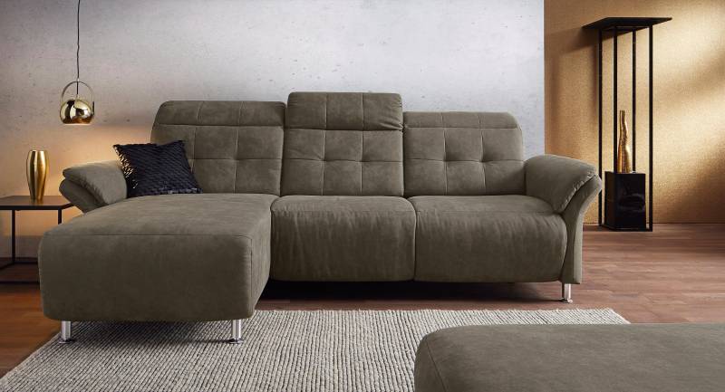 Places of Style Ecksofa »Manhattan L-Form«, 2 Sitze mit elektrischer Relaxfunktion, verstellbare Armlehnen von PLACES OF STYLE