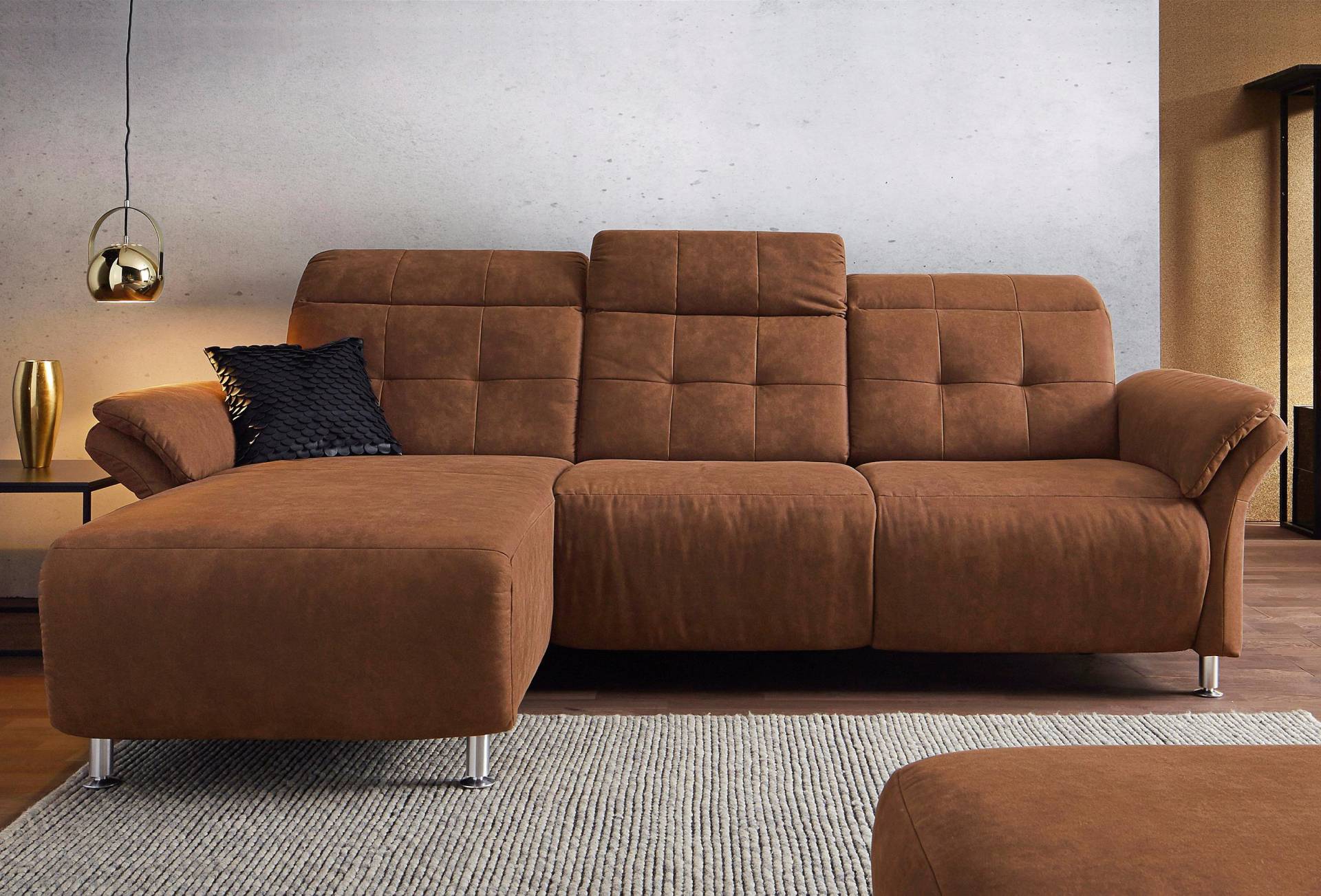 Places of Style Ecksofa »Manhattan L-Form«, 2 Sitze mit elektrischer Relaxfunktion, verstellbare Armlehnen von PLACES OF STYLE
