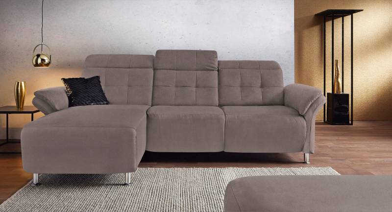 Places of Style Ecksofa »Manhattan L-Form«, 2 Sitze mit elektrischer Relaxfunktion, verstellbare Armlehnen von PLACES OF STYLE