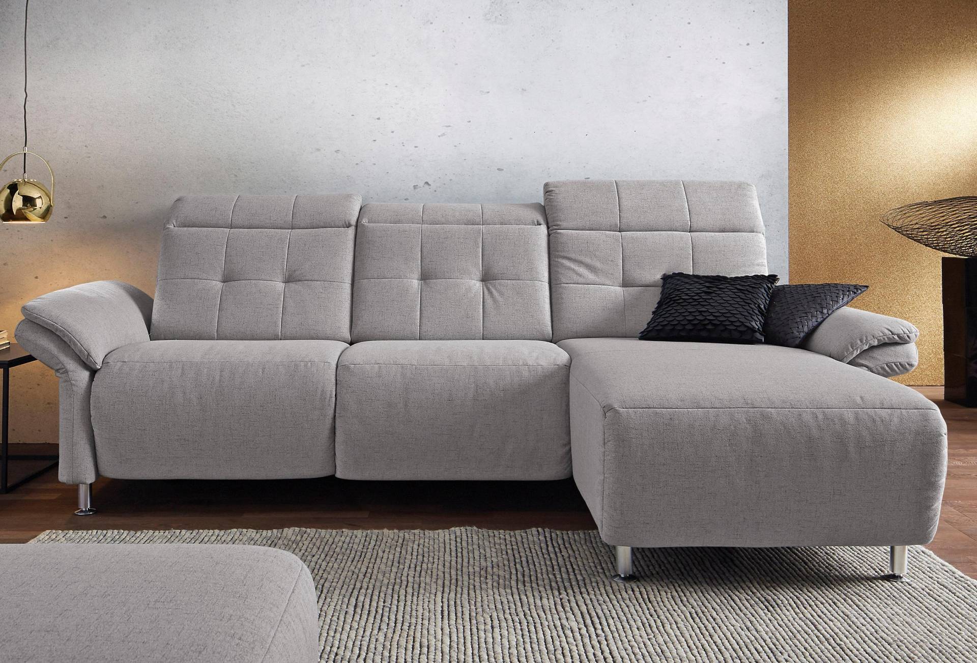 Places of Style Ecksofa »Manhattan L-Form«, 2 Sitze mit elektrischer Relaxfunktion, verstellbare Armlehnen von PLACES OF STYLE