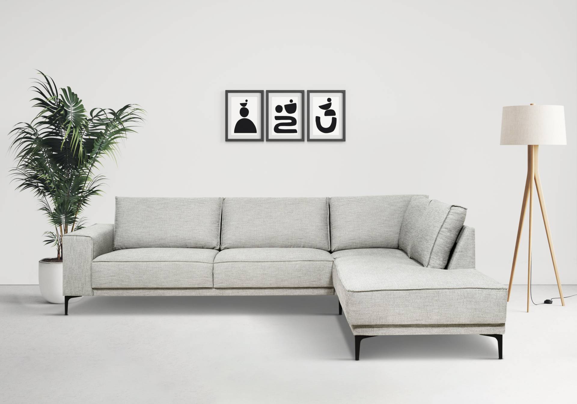 Places of Style Ecksofa Oland, L-Form, inkl. Rückenkissen, hochwertige Verarbeitung von PLACES OF STYLE