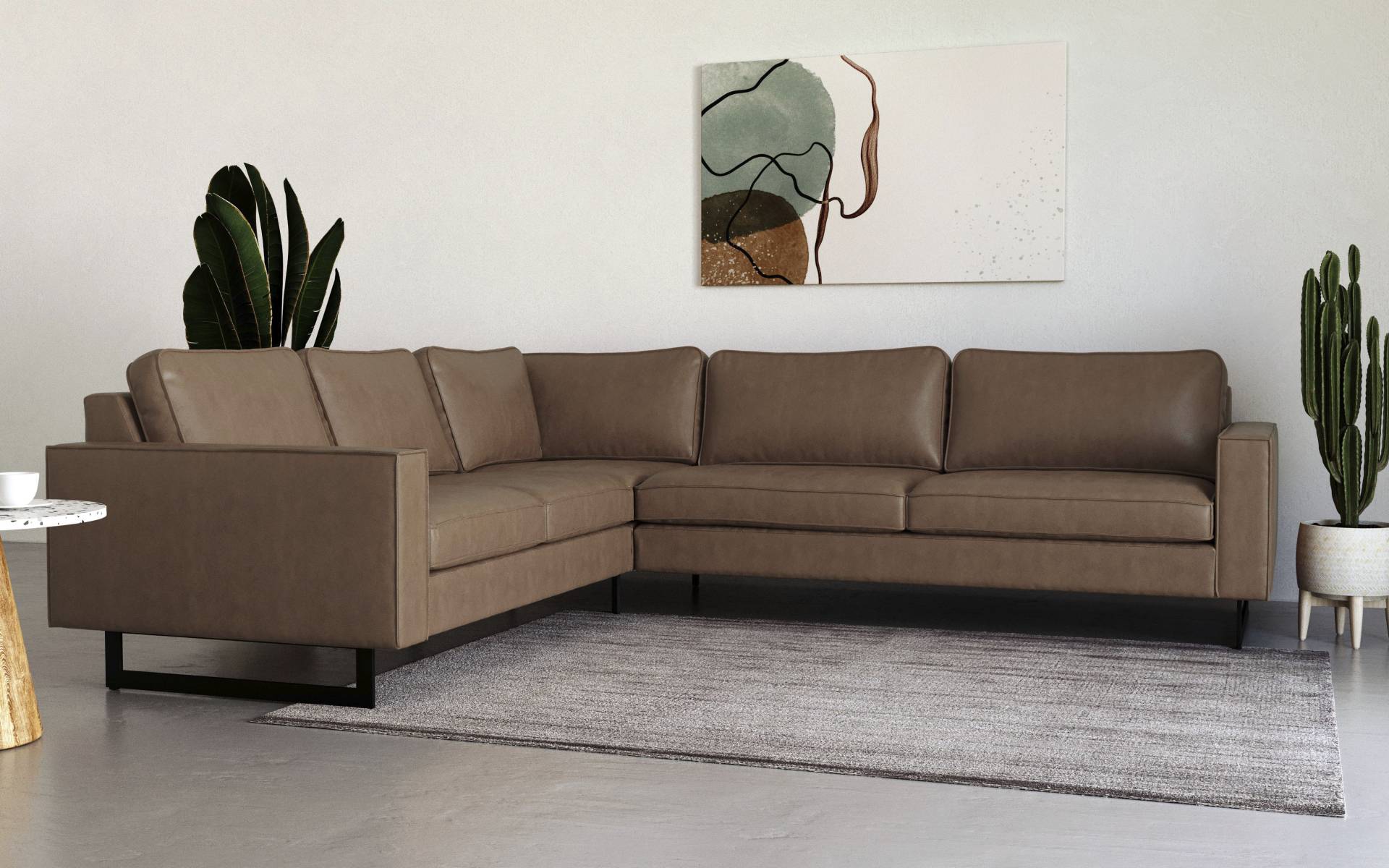Places of Style Ecksofa »Pinto, 250/290 cm, langer Schenkel, XXL, Ottomane«, Cord, Feincord, Luxus-Microfaser Leder und Chenille Places of Style Ecksofa »Pinto, 250/290 cm, langer Schenkel, XXL, Ottomane«, Cord, Feincord, Luxus-Microfaser Leder und Chenille von PLACES OF STYLE