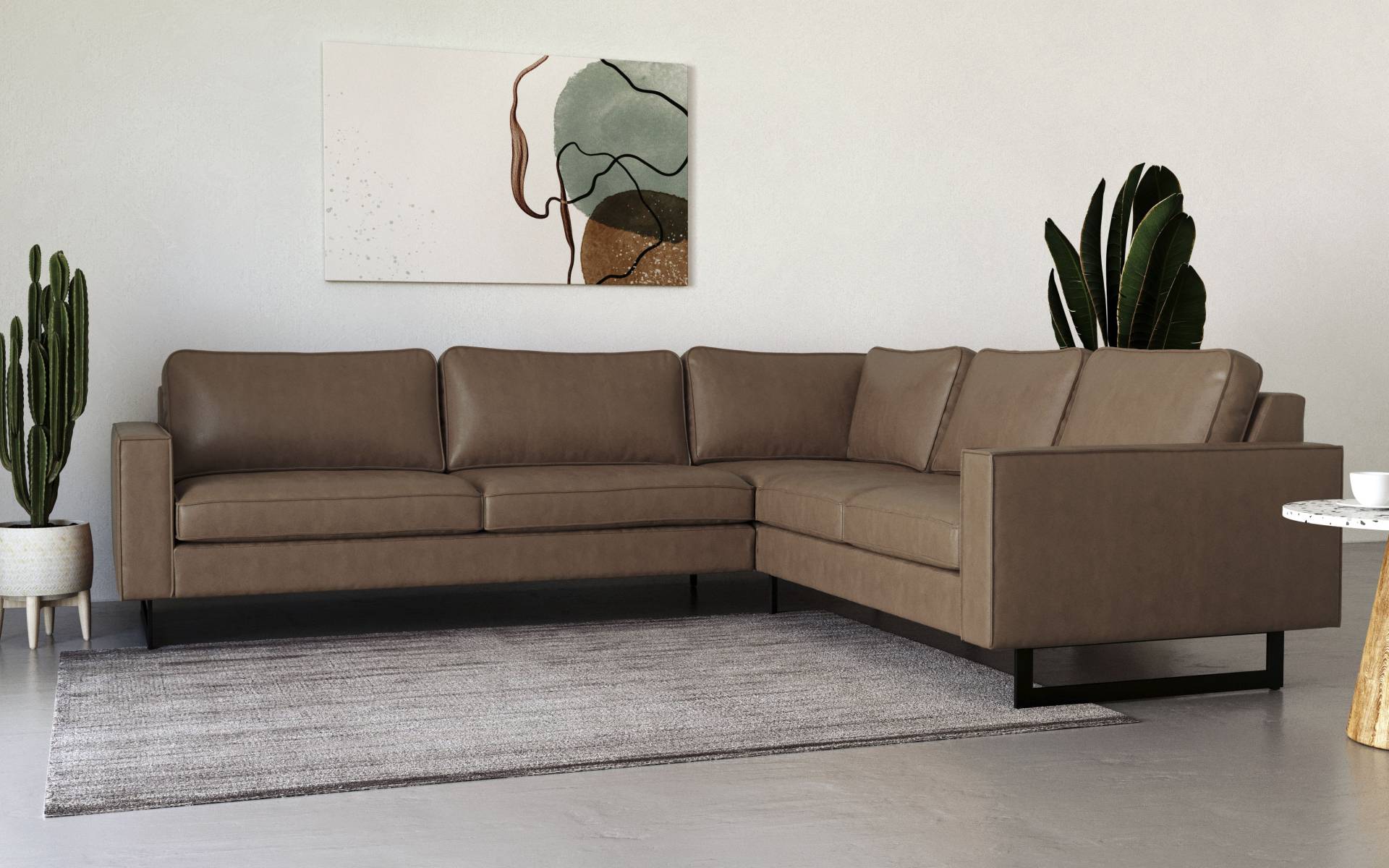 Places of Style Ecksofa »Pinto, 250/290 cm, langer Schenkel, XXL, Ottomane«, Cord, Feincord, Luxus-Microfaser Leder und Chenille Places of Style Ecksofa »Pinto, 250/290 cm, langer Schenkel, XXL, Ottomane«, Cord, Feincord, Luxus-Microfaser Leder und Chenille von PLACES OF STYLE