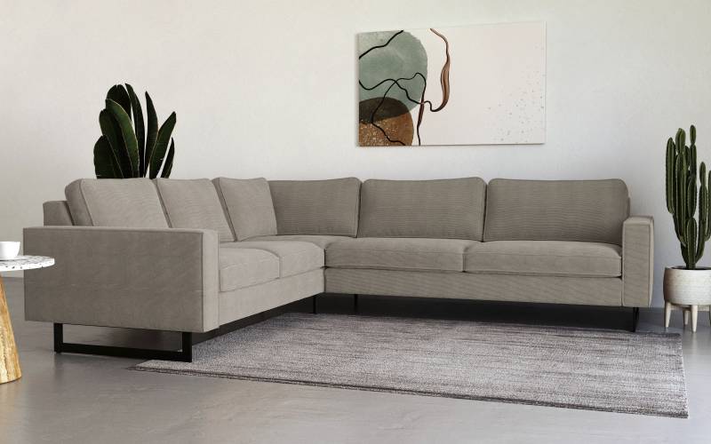 Places of Style Ecksofa »Pinto, 250/290 cm, langer Schenkel, XXL, Ottomane« von PLACES OF STYLE