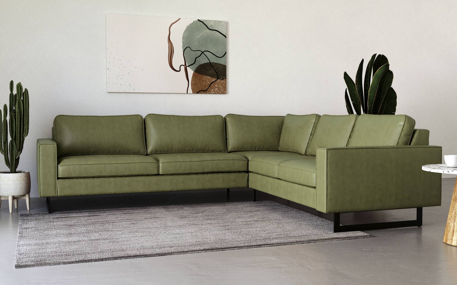 Places of Style Ecksofa »Pinto, 250/290 cm, langer Schenkel, XXL, Ottomane« von PLACES OF STYLE