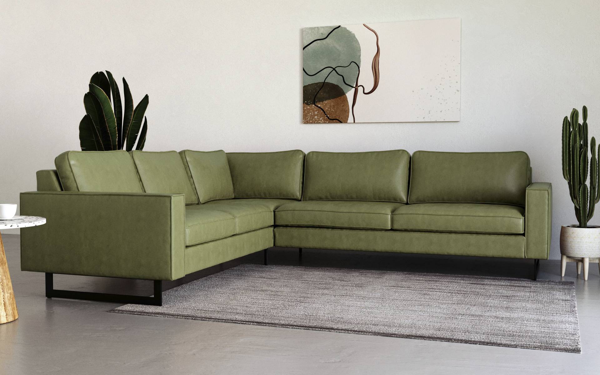 Places of Style Ecksofa »Pinto, 250/290 cm, langer Schenkel, XXL, Ottomane« von PLACES OF STYLE