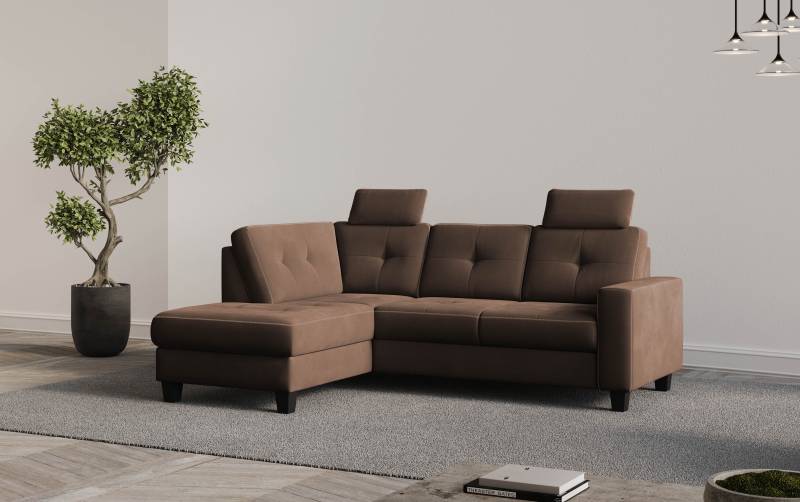 Places of Style Ecksofa »Varese«, Kreuznaht in beige von PLACES OF STYLE