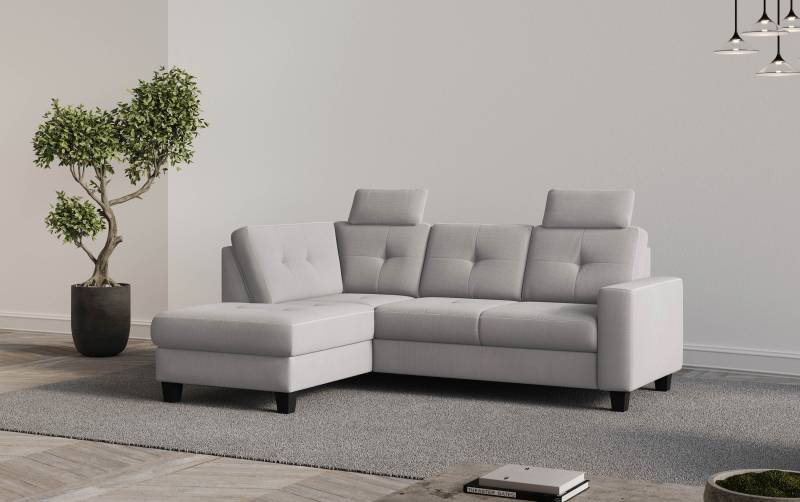 Places of Style Ecksofa »Varese«, Kreuznaht in beige von PLACES OF STYLE