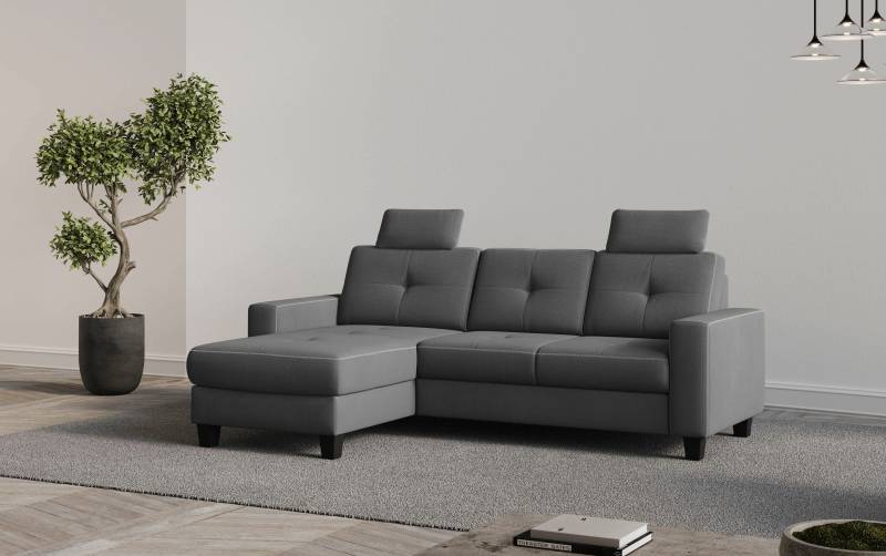 Places of Style Ecksofa »Varese L-Form«, Kreuznaht in beige von PLACES OF STYLE