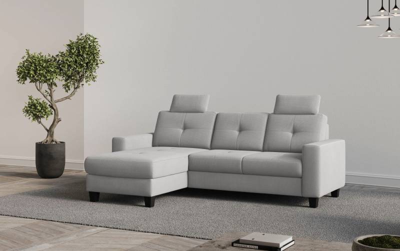 Places of Style Ecksofa »Varese L-Form«, Kreuznaht in beige von PLACES OF STYLE