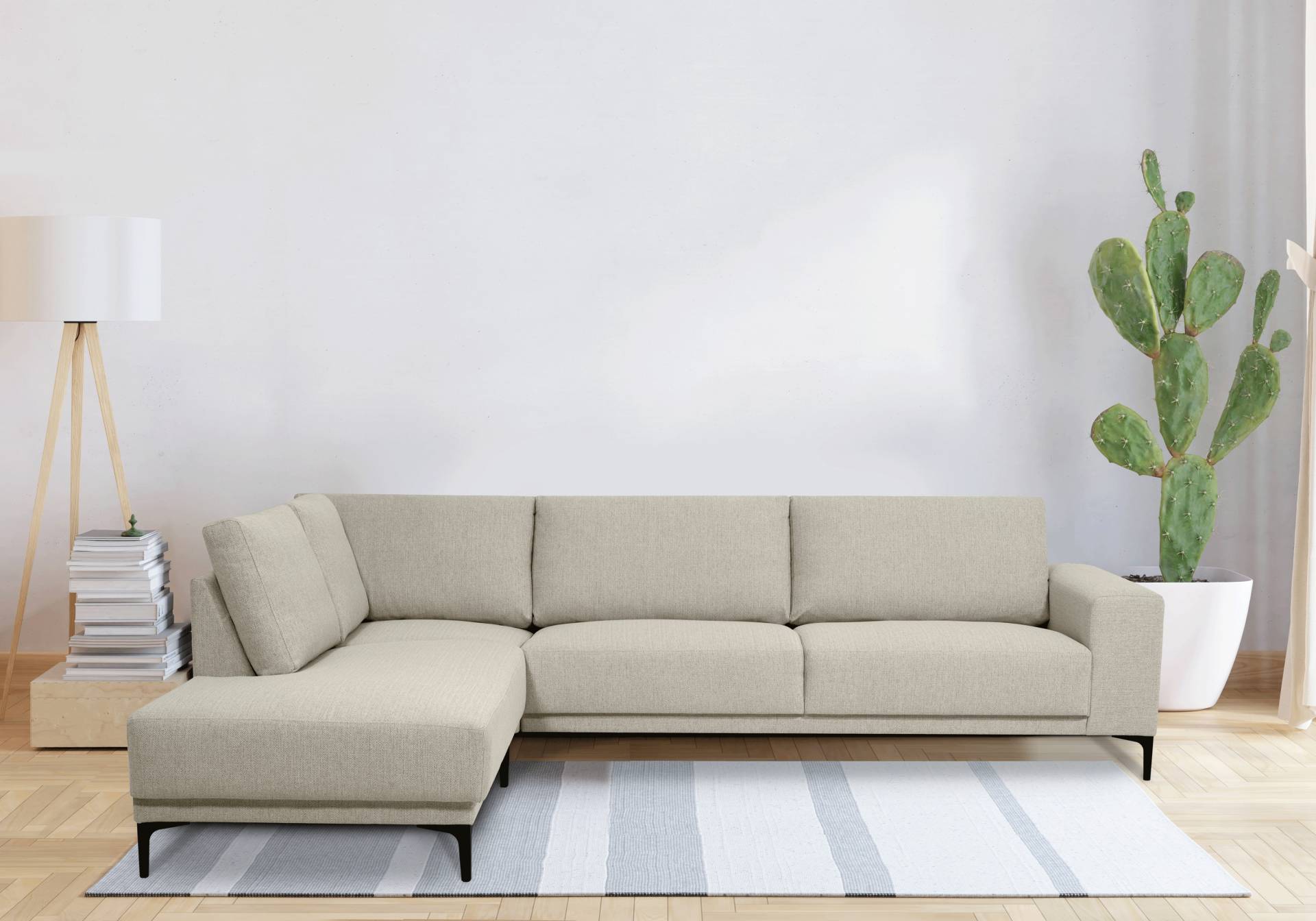 Places of Style Ecksofa »Xander, L-Form,«, Breite 289 cm, Webstoff, Soft-Touch Chenille, schwarze Metallfüssen Places of Style Ecksofa »Xander, L-Form,«, Breite 289 cm, Webstoff, Soft-Touch Chenille, schwarze Metallfüssen von PLACES OF STYLE