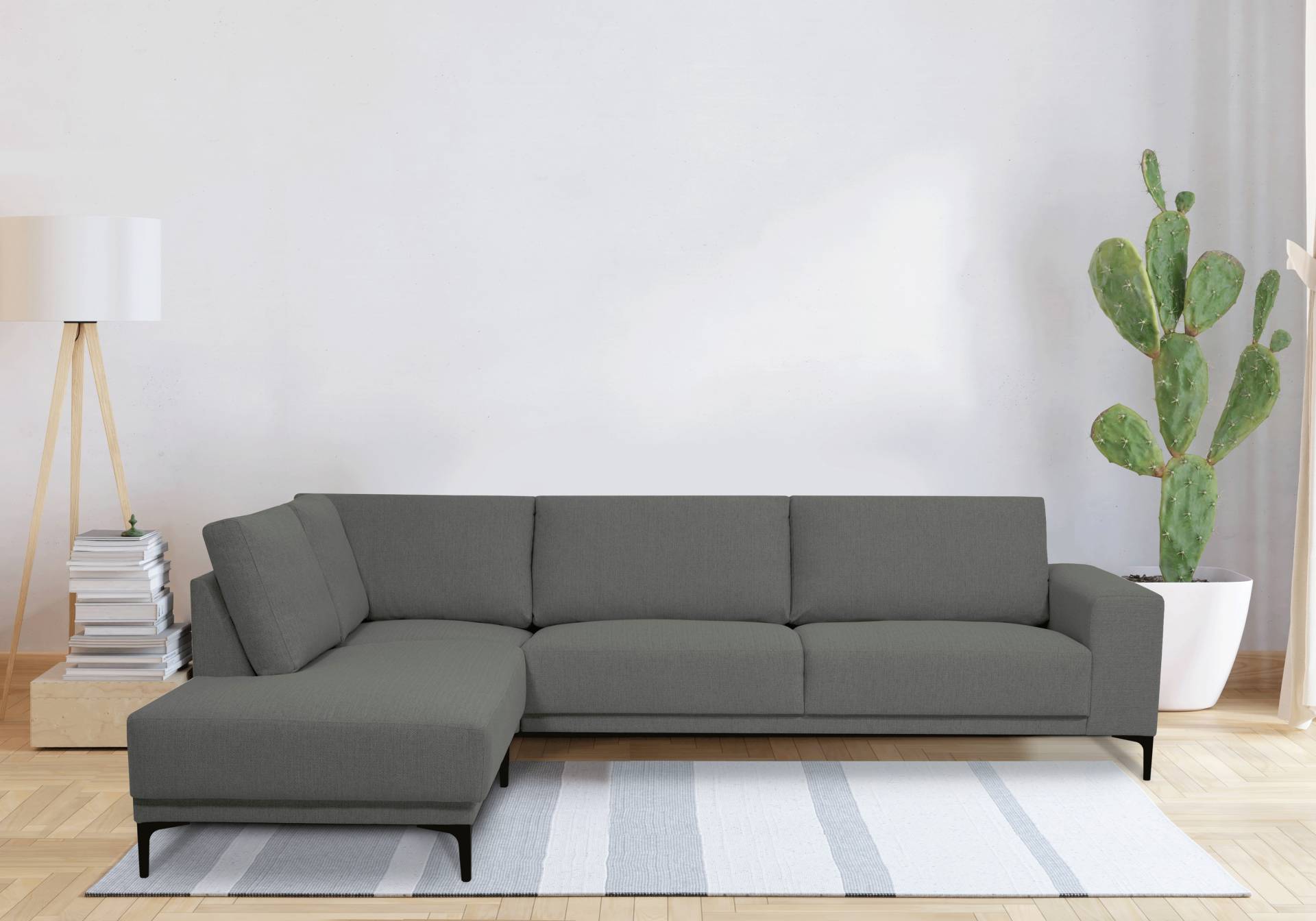 Places of Style Ecksofa »Xander, L-Form,«, Breite 289 cm, Webstoff, Soft-Touch Chenille, schwarze Metallfüssen Places of Style Ecksofa »Xander, L-Form,«, Breite 289 cm, Webstoff, Soft-Touch Chenille, schwarze Metallfüssen von PLACES OF STYLE