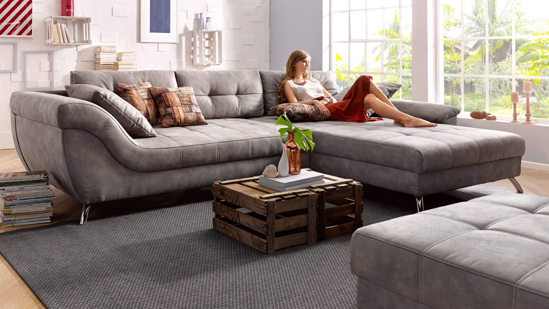 Jockenhöfer Gruppe Ecksofa »San Francisco L-Form«, mit eingearbeiteter Kaltschaummatte und Steppung, inklusive Kissen Jockenhöfer Gruppe Ecksofa »San Francisco L-Form«, mit eingearbeiteter Kaltschaummatte und Steppung, inklusive Kissen von Jockenhöfer Gruppe
