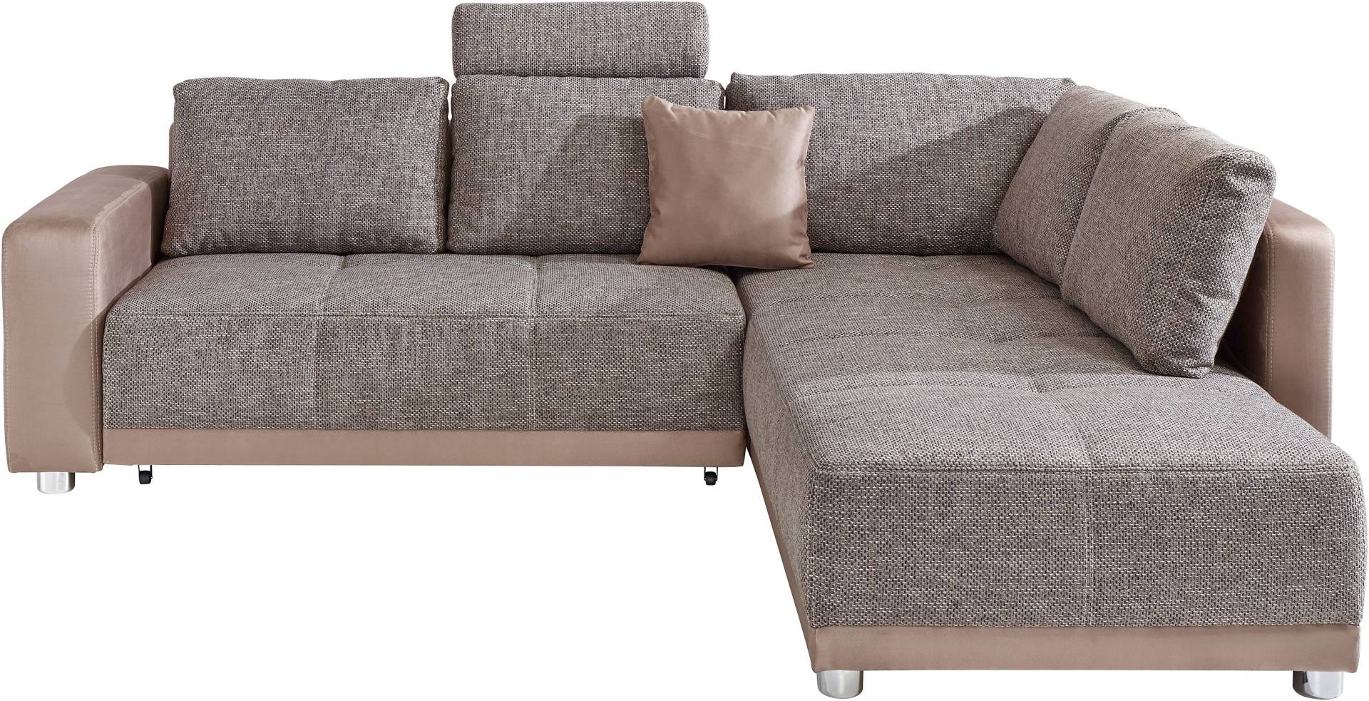 Places of Style Ecksofa, mit Bettfunktion, Bettkasten und Federkern, wahlweise mit 1 oder 3 Kopfstützen, Ottomane links oder rechts montierbar Places of Style Ecksofa, mit Bettfunktion, Bettkasten und Federkern, wahlweise mit 1 oder 3 Kopfstützen, Ottomane links oder rechts montierbar von Jockenhöfer Gruppe