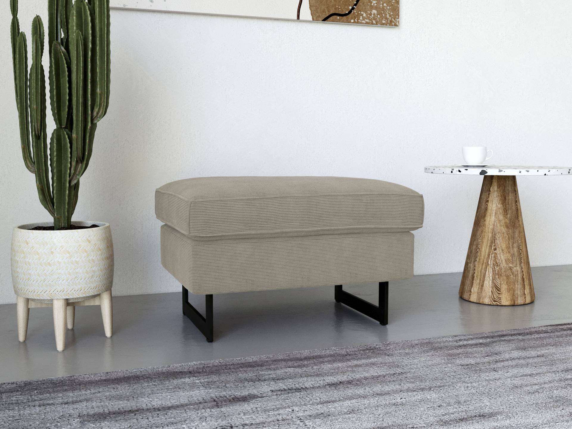 Places of Style Hocker »Pinto«, mit Keder, Metallfüssen und auch in Cord Bezug erhältlich Places of Style Hocker »Pinto«, mit Keder, Metallfüssen und auch in Cord Bezug erhältlich von PLACES OF STYLE