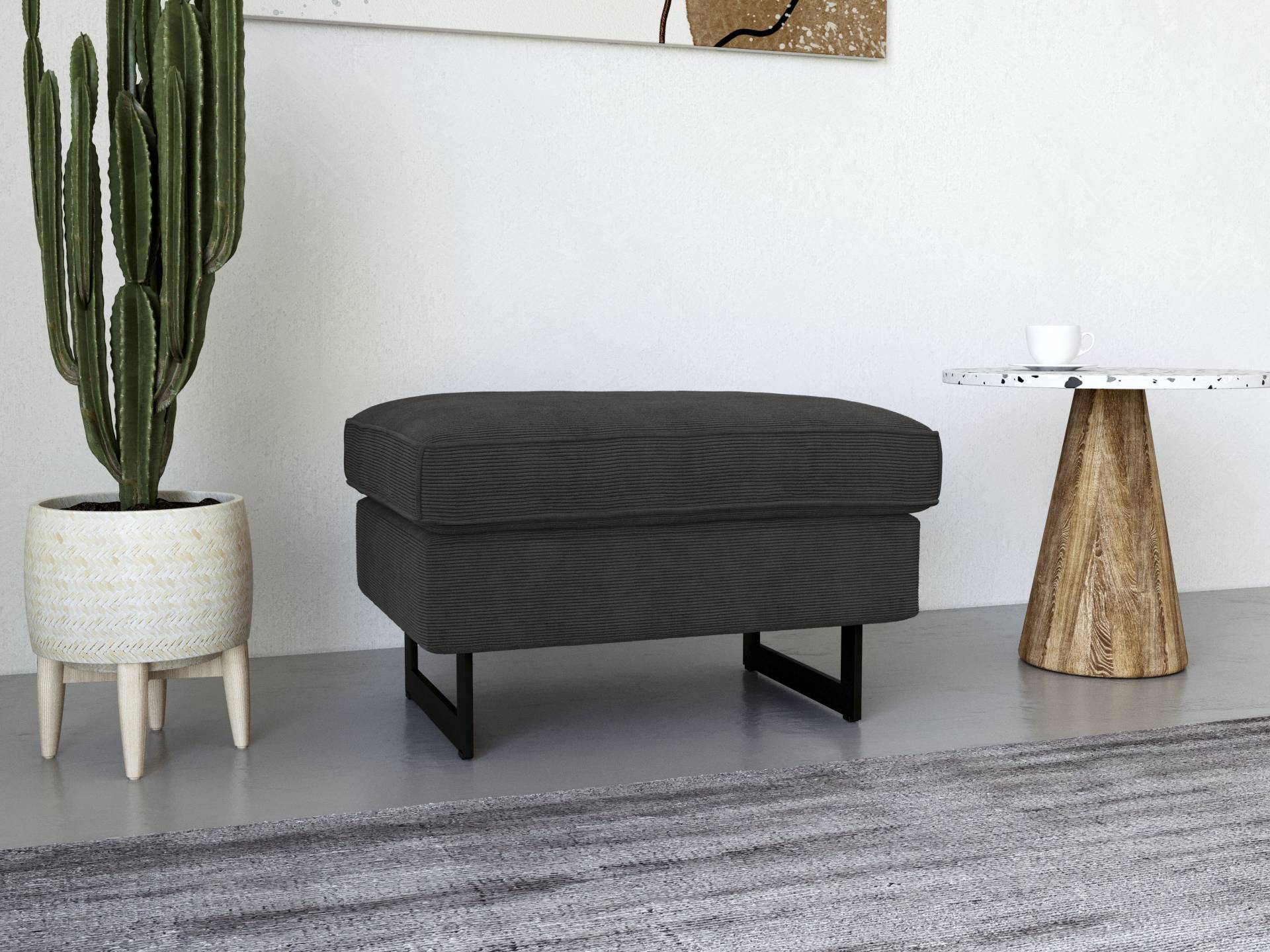Places of Style Hocker »Pinto«, mit Keder, Metallfüssen und auch in Cord Bezug erhältlich Places of Style Hocker »Pinto«, mit Keder, Metallfüssen und auch in Cord Bezug erhältlich von PLACES OF STYLE