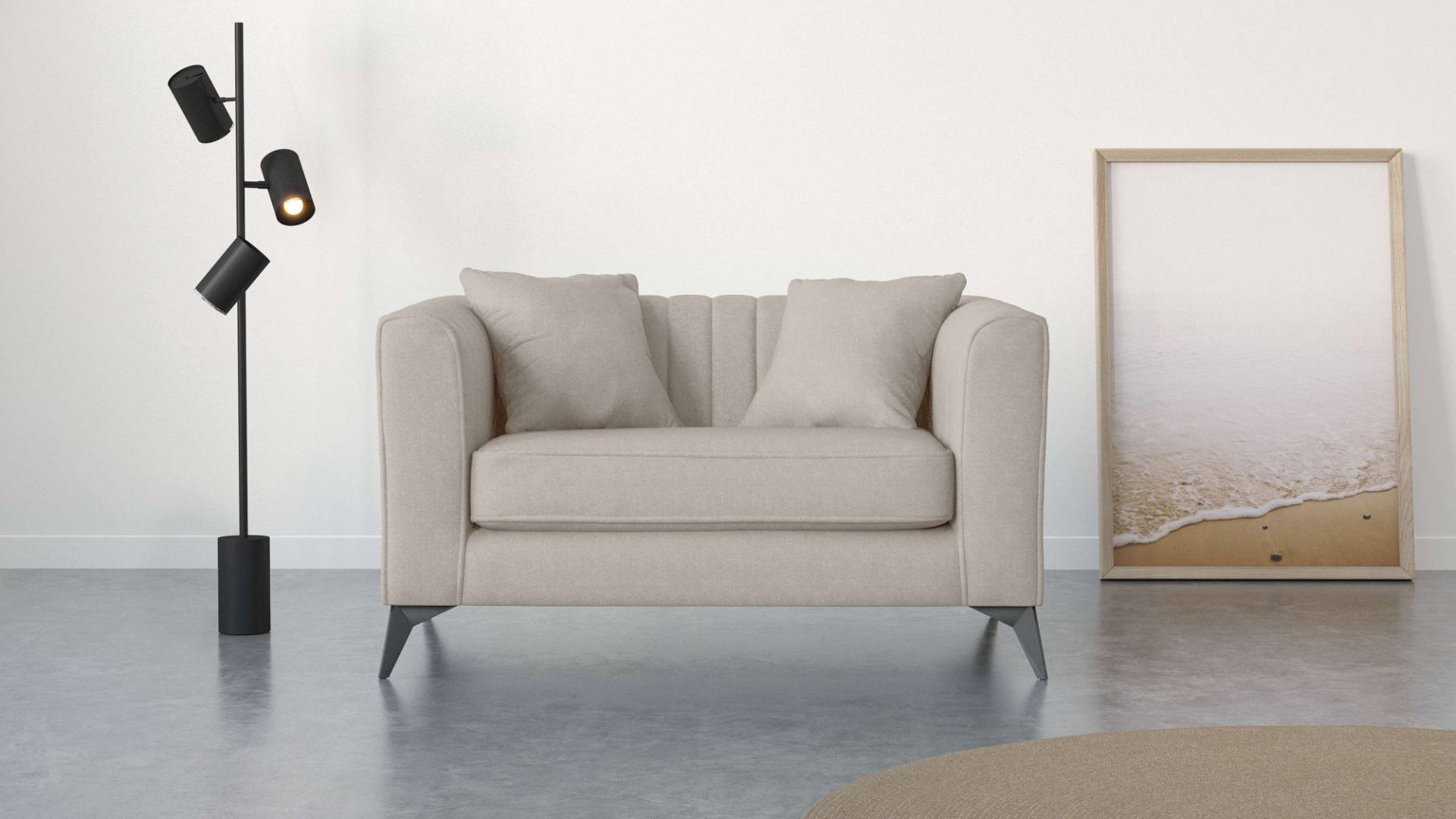 Places of Style Loveseat »MATTHEW Loungesessel, Masse B/T/H: 130/86/74 cm«, incl. Zierkissen, feine Steppung im Rücken, belastbar bis 200kg Places of Style Loveseat »MATTHEW Loungesessel, Masse B/T/H: 130/86/74 cm«, incl. Zierkissen, feine Steppung im Rücken, belastbar bis 200kg von PLACES OF STYLE