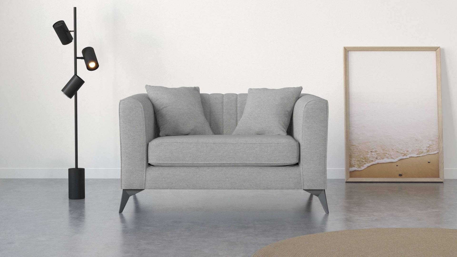 Places of Style Loveseat »MATTHEW Loungesessel, Masse B/T/H: 130/86/74 cm«, incl. Zierkissen, feine Steppung im Rücken, belastbar bis 200kg Places of Style Loveseat »MATTHEW Loungesessel, Masse B/T/H: 130/86/74 cm«, incl. Zierkissen, feine Steppung im Rücken, belastbar bis 200kg von PLACES OF STYLE