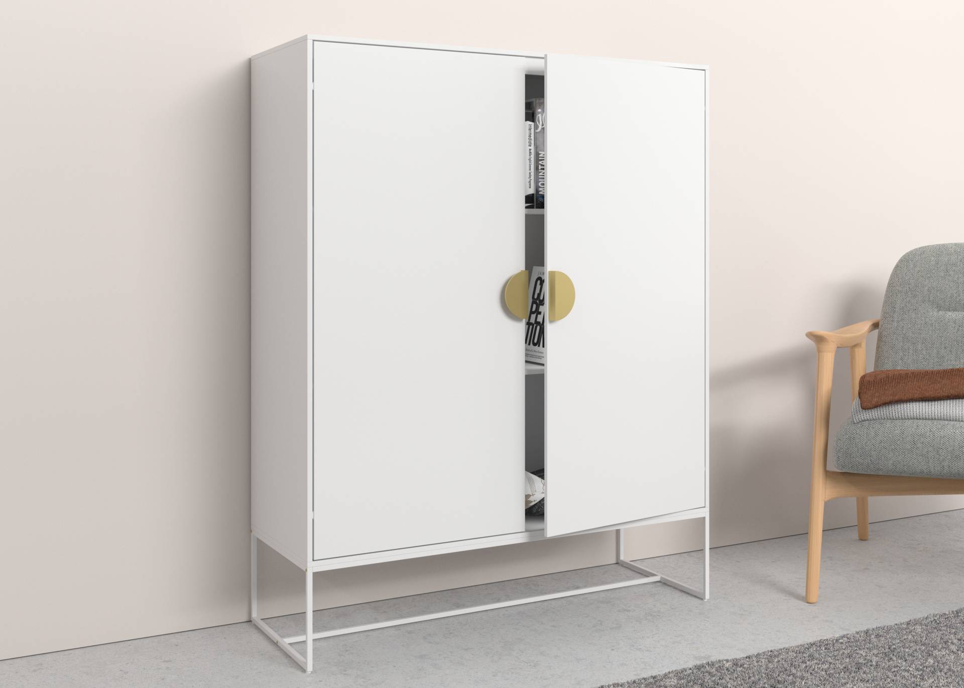 Places of Style Highboard »Abito«, Midischrank mit Drehtüren und 2 Einlegeböden, Breite 90 cm Places of Style Highboard »Abito«, Midischrank mit Drehtüren und 2 Einlegeböden, Breite 90 cm von PLACES OF STYLE