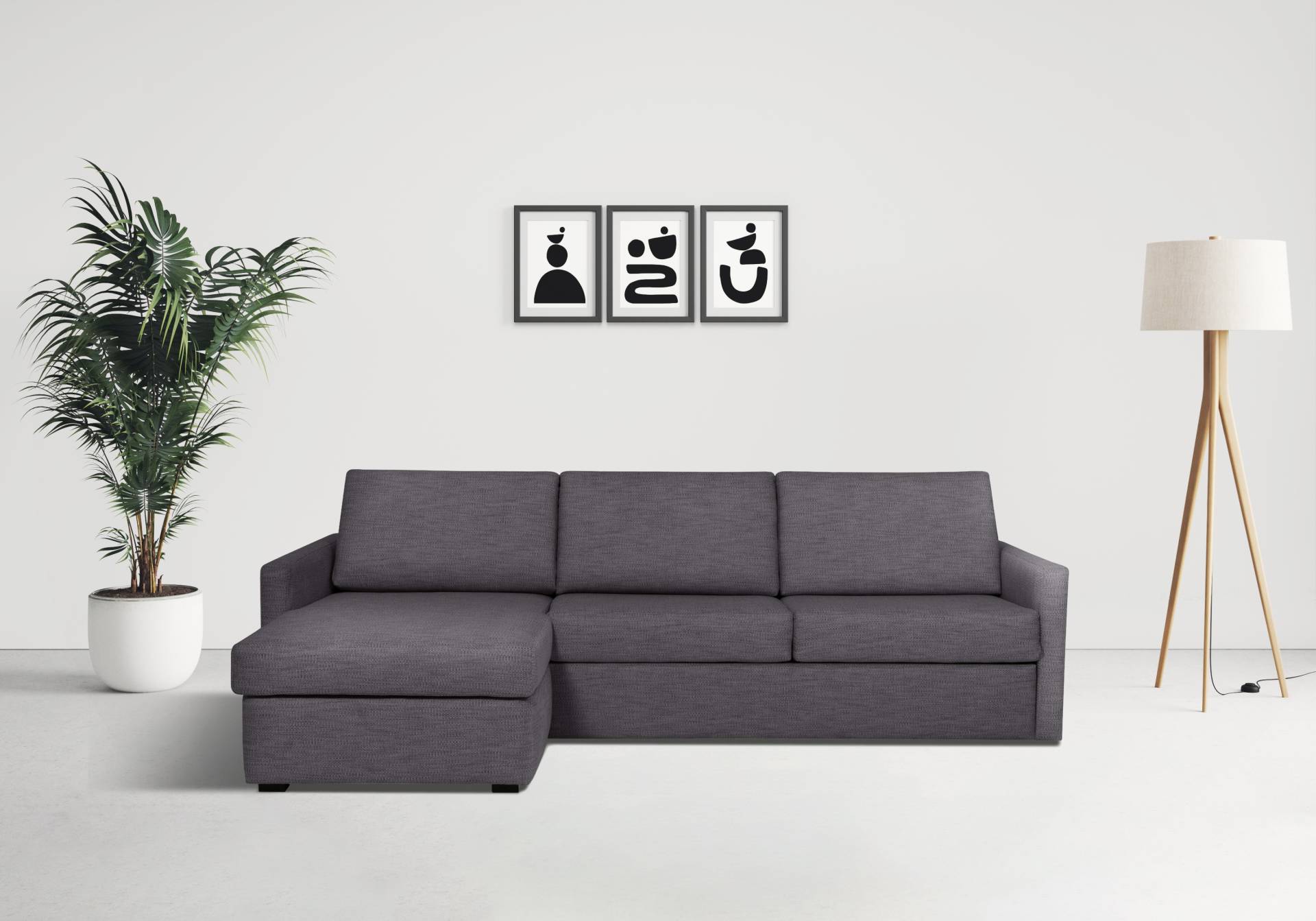 Places of Style Schlafsofa »GOLDPOINT Ecksofa 264 cm, Liegefläche (140/200cm), L-Form,«, Bettfunktion, Bonell-Federkernmatratze und Dauerschläfer-Funktion von PLACES OF STYLE