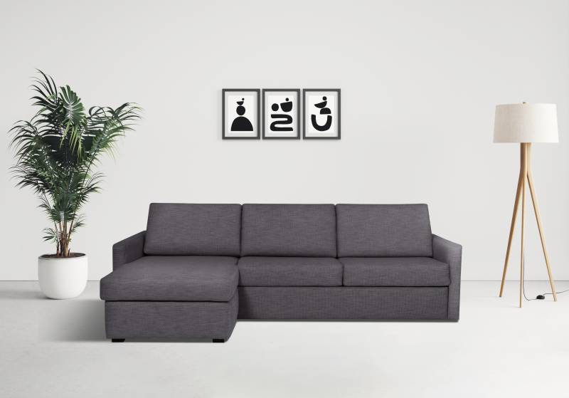 Places of Style Schlafsofa »GOLDPOINT Ecksofa 264 cm, Liegefläche (140/200cm), L-Form,«, Bettfunktion, Bonell-Federkernmatratze und Dauerschläfer-Funktion von PLACES OF STYLE