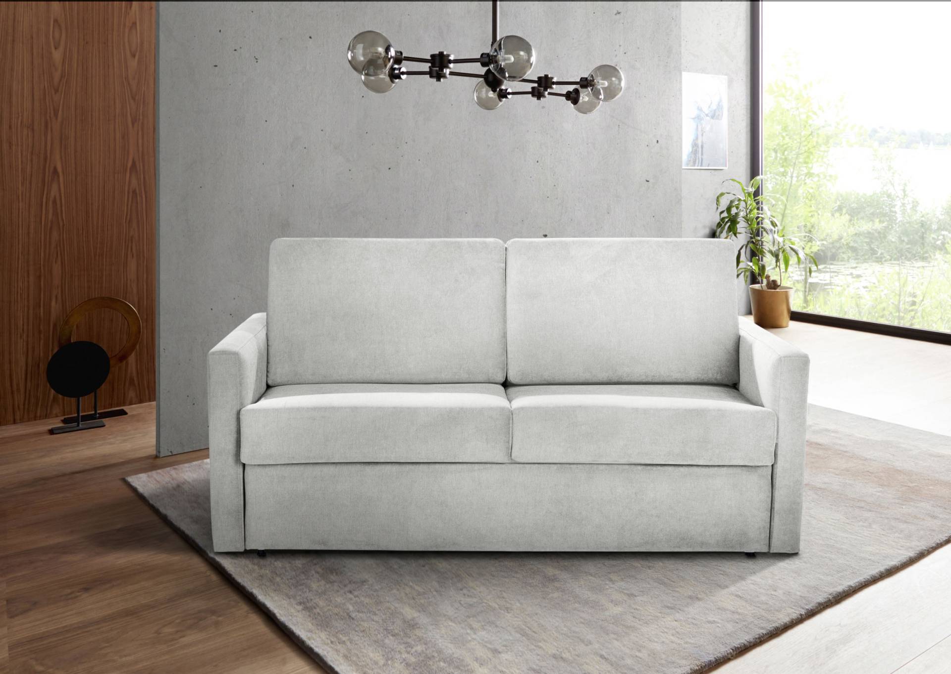 Places of Style Schlafsofa »Goldfarbenpoint 162 cm, Dauerschläfer, Liegefläche 120/200cm,«, 2-Sitzer mit Bettfunktion, Bonell-Federkernmatratze von PLACES OF STYLE