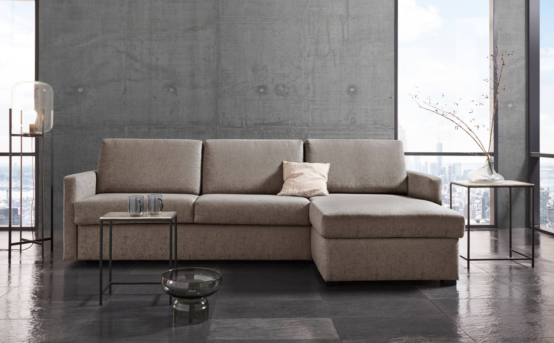 Places of Style Schlafsofa »GOLDPOINT Ecksofa 264 cm, Liegefläche (140/200cm), L-Form,«, Bettfunktion, Bonell-Federkernmatratze und Dauerschläfer-Funktion Places of Style Schlafsofa »GOLDPOINT Ecksofa 264 cm, Liegefläche (140/200cm), L-Form,«, Bettfunktion, Bonell-Federkernmatratze und Dauerschläfer-Funktion von PLACES OF STYLE