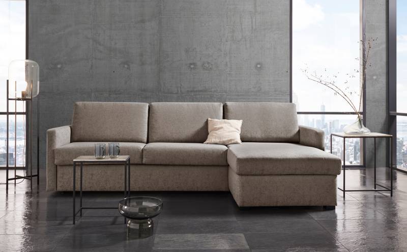 Places of Style Schlafsofa »GOLDPOINT Ecksofa 264 cm, Liegefläche (140/200cm), L-Form,«, Bettfunktion, Bonell-Federkernmatratze und Dauerschläfer-Funktion von PLACES OF STYLE